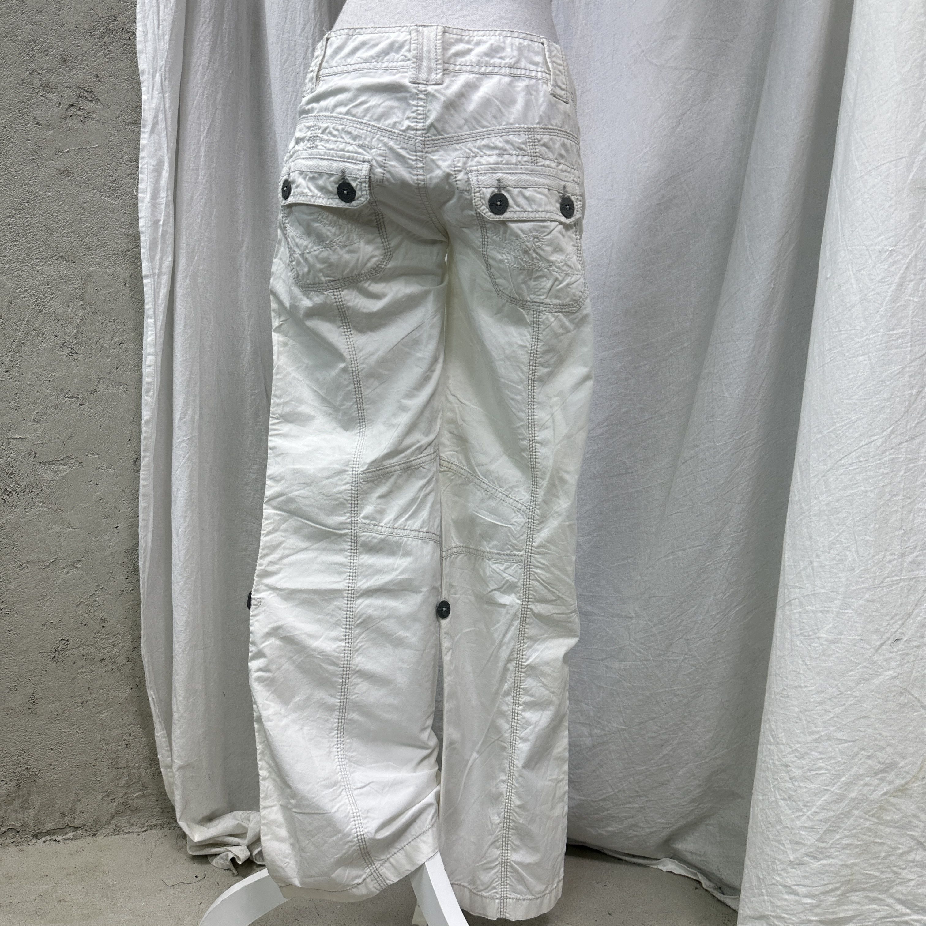 Esprit Vintage Preppy Old Money Cargo Flared Pants Y2K Size 24" / US 00 / IT 34 - 7 Thumbnail