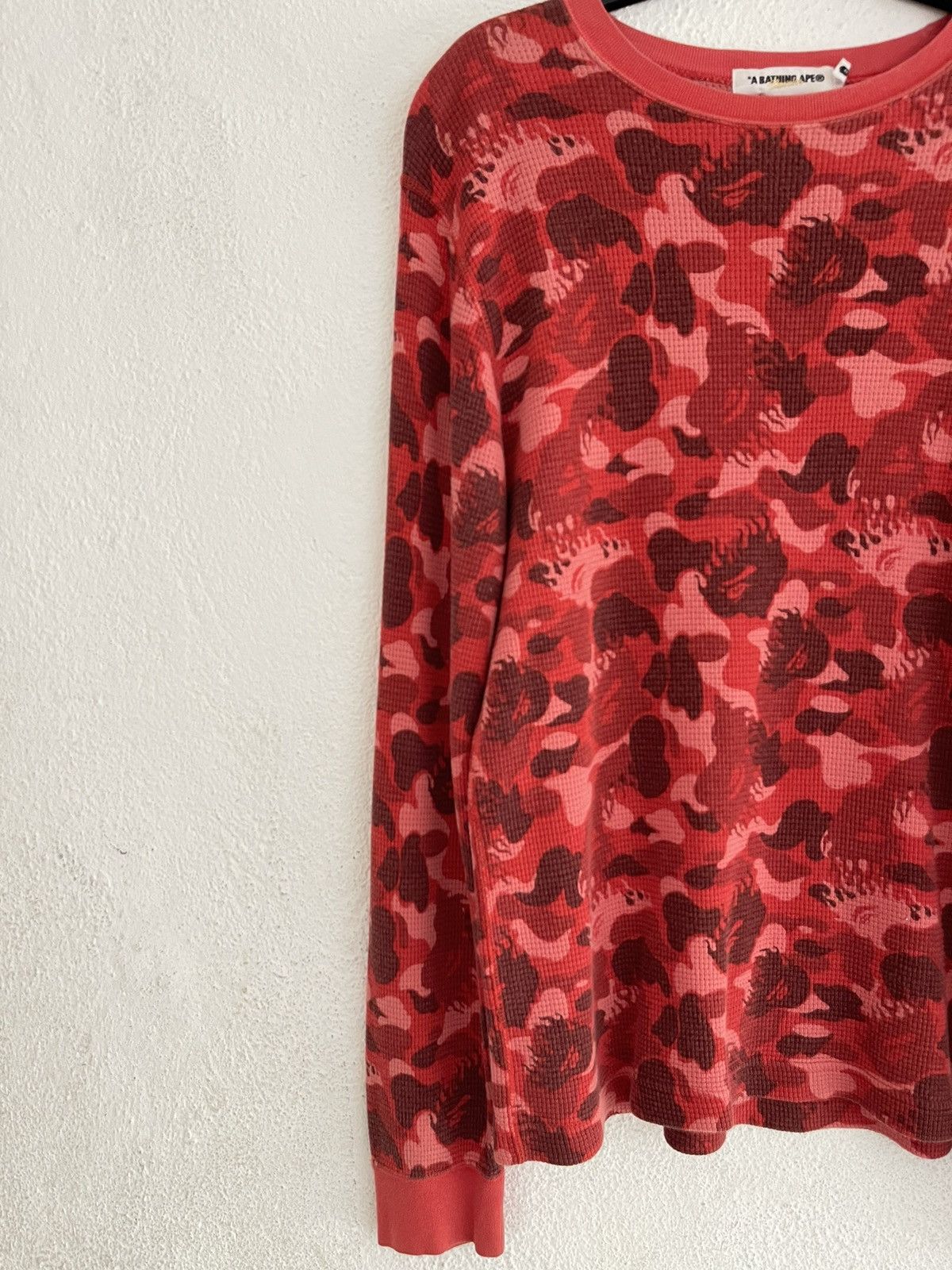 Bape Bape Red Fire Camo Longsleeve Thermal Size US M / EU 48-50 / 2 - 3 Thumbnail