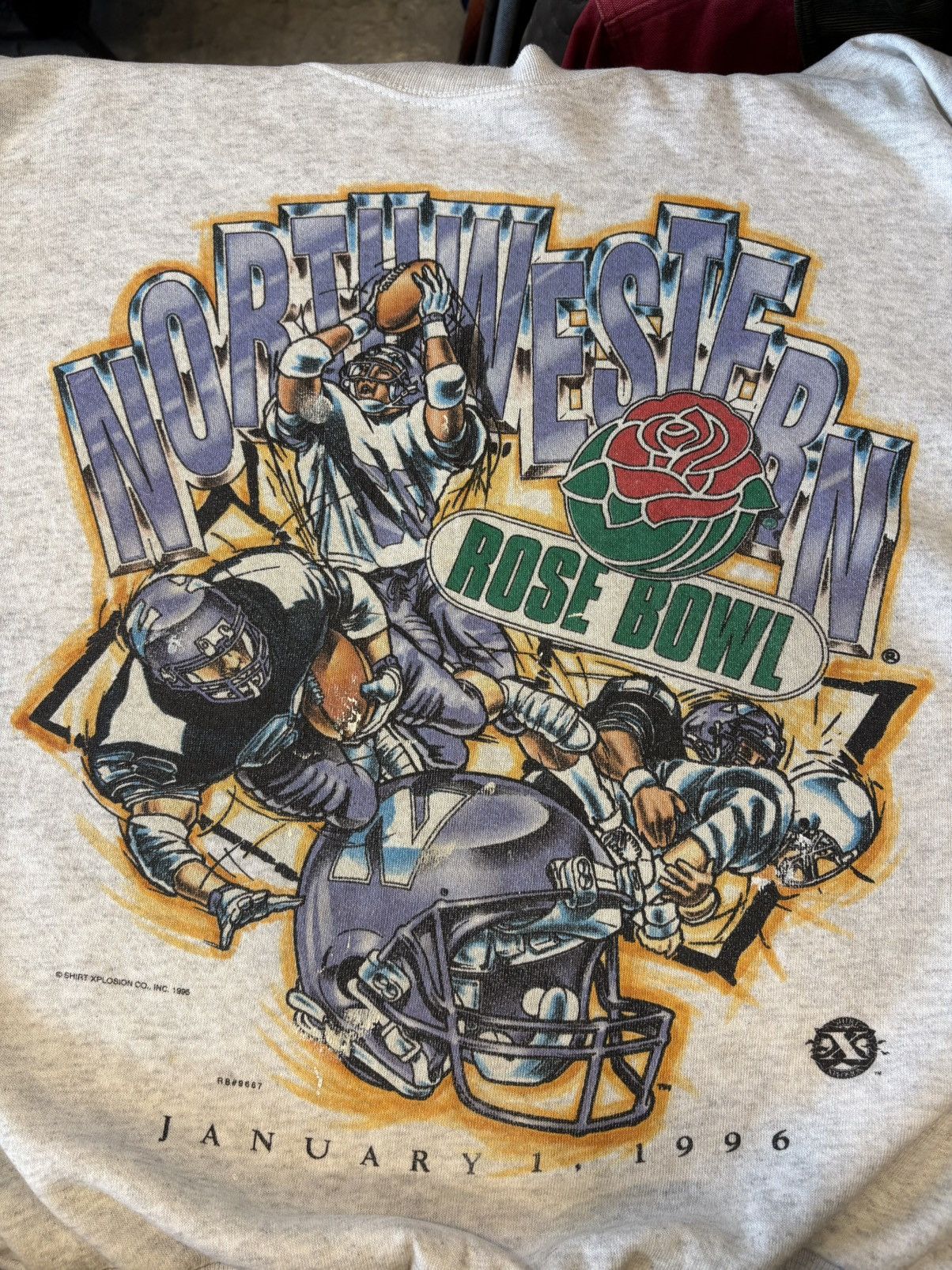 NFL Vintage 1997 Northwestern Rose Bowl Sweatshirt Size US XL / EU 56 / 4 - 6 Thumbnail