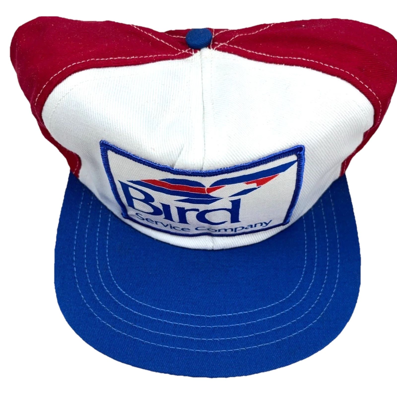CO VINTAGE Union Made Trucker Hat Cap Red White Blue 80s Adjustable USA 80s Retro Classic Logo Mens Size ONE SIZE - 3 Thumbnail