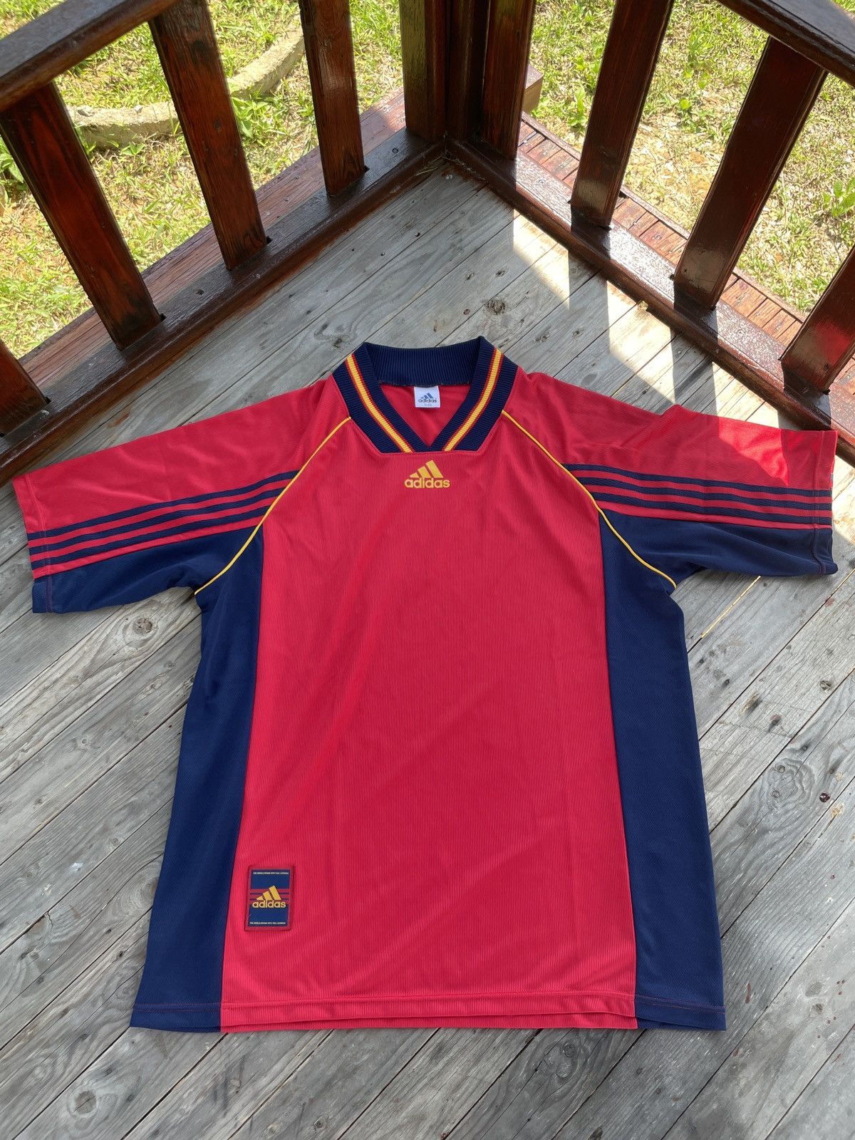 Vintage Vintage 90’s Adidas Spain Home Size US XL / EU 56 / 4 - 2 Thumbnail
