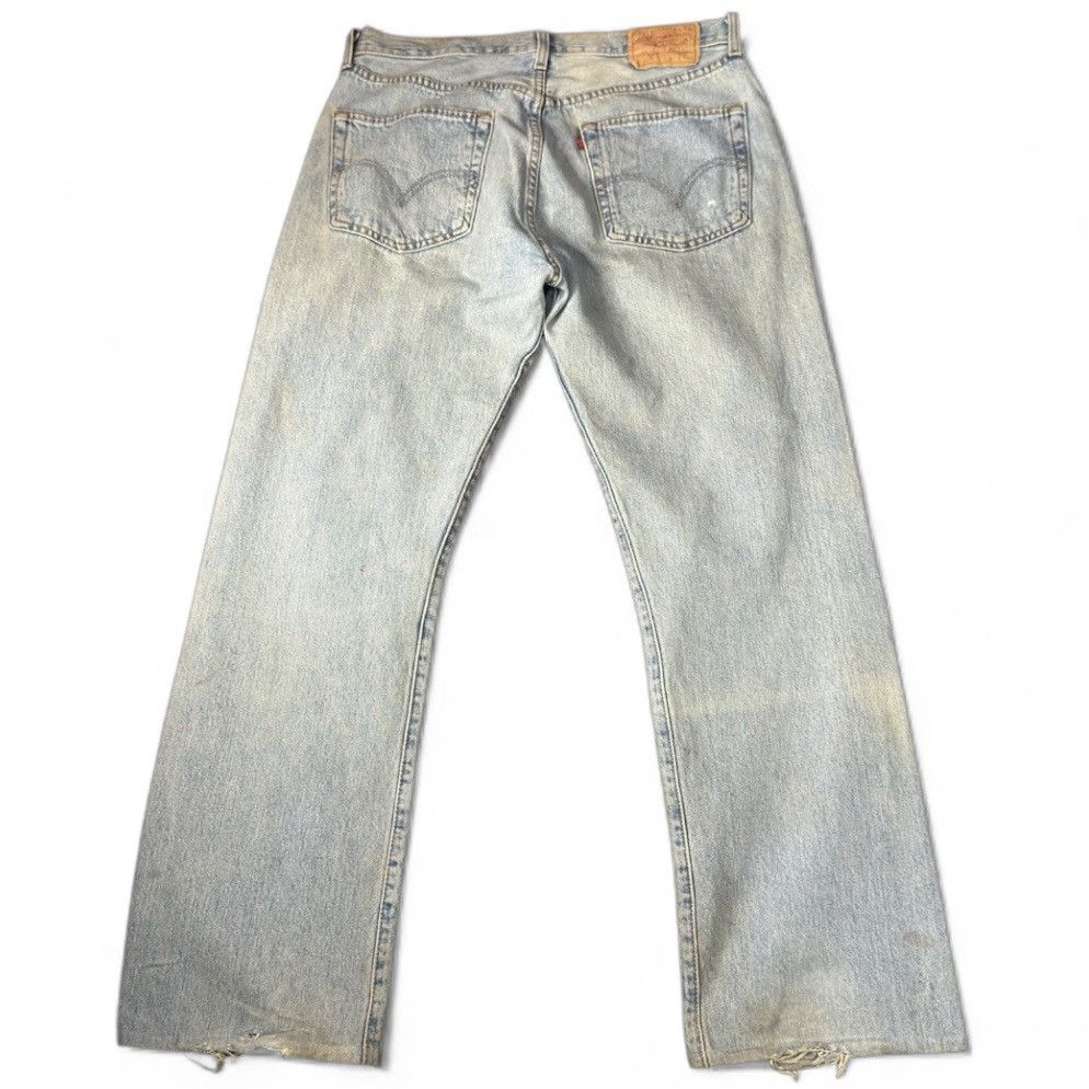 Levi's Vintage y2k Levis 501 Straight Cut Distressed Denim W34 Size US 34 / EU 50 - 2 Thumbnail