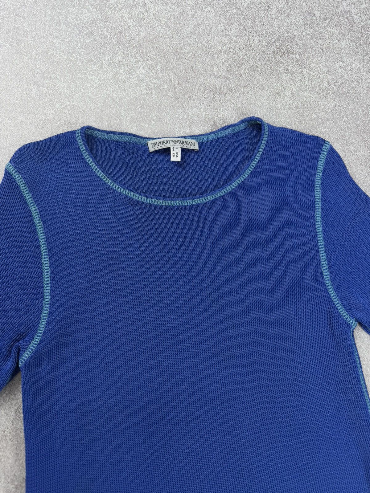 Emporio Armani Vintage Emporio Armani Blue T-Shirt Women’s Size 44 Size M / US 6-8 / IT 42-44 - 3 Thumbnail