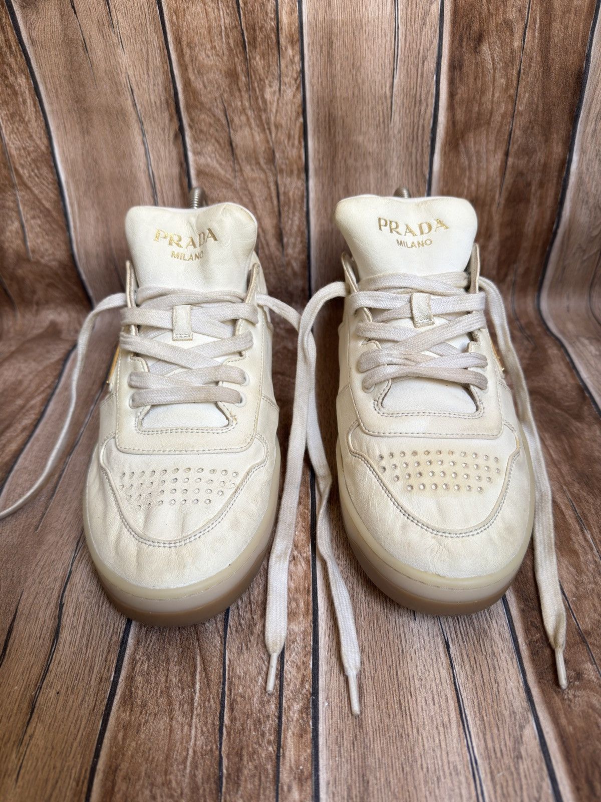 Prada Nappa leather logo sneakers Size US 7.5 / EU 40-41 - 6 Thumbnail