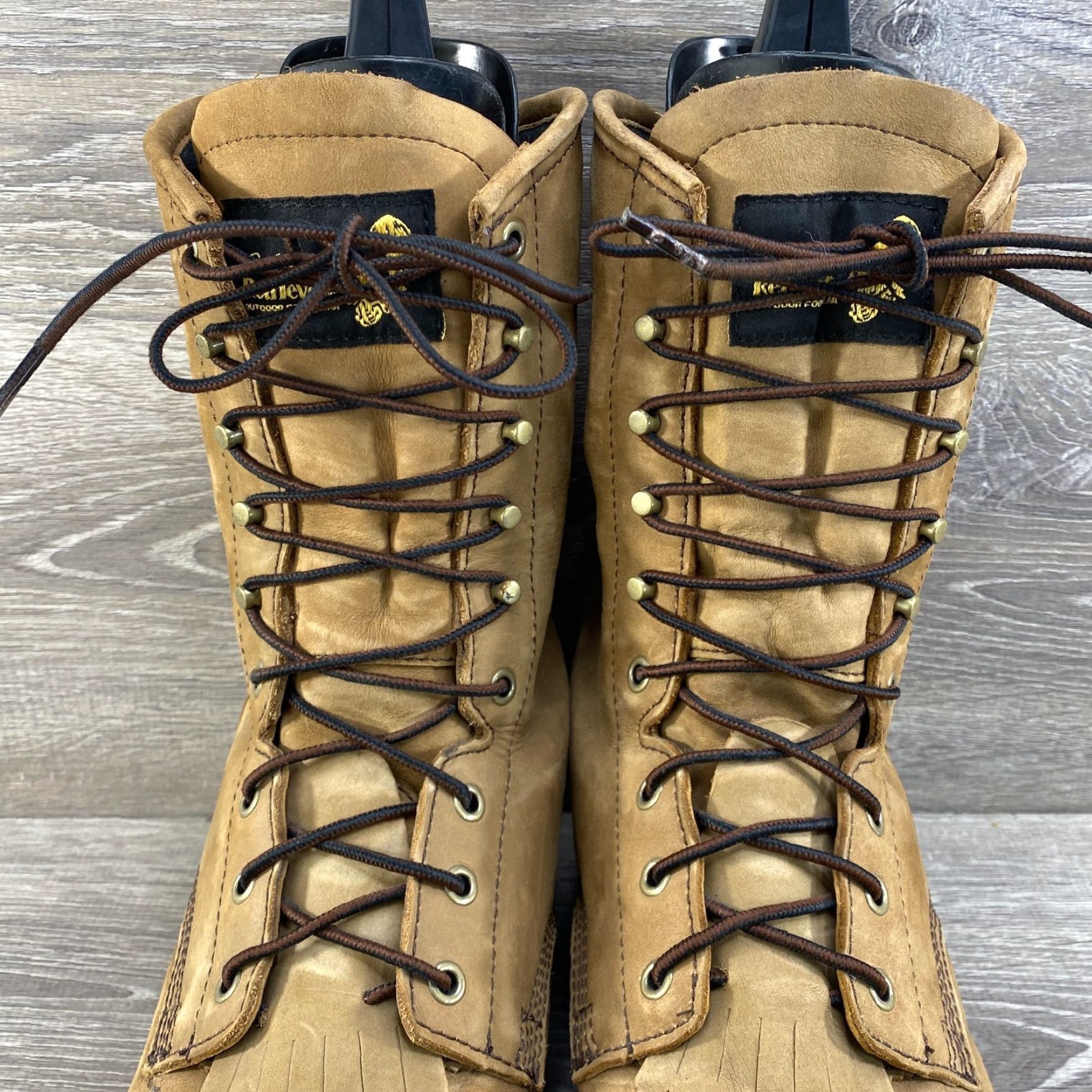 Vintage VINTAGE Golden Retriever Logger Boots Mens 12W Brown Leather Waterproof Composite Toe Shoes Workwear - Thinsulate Ultra Insulation - Vibram Sole Mens Size US 12 / EU 45 - 5 Thumbnail