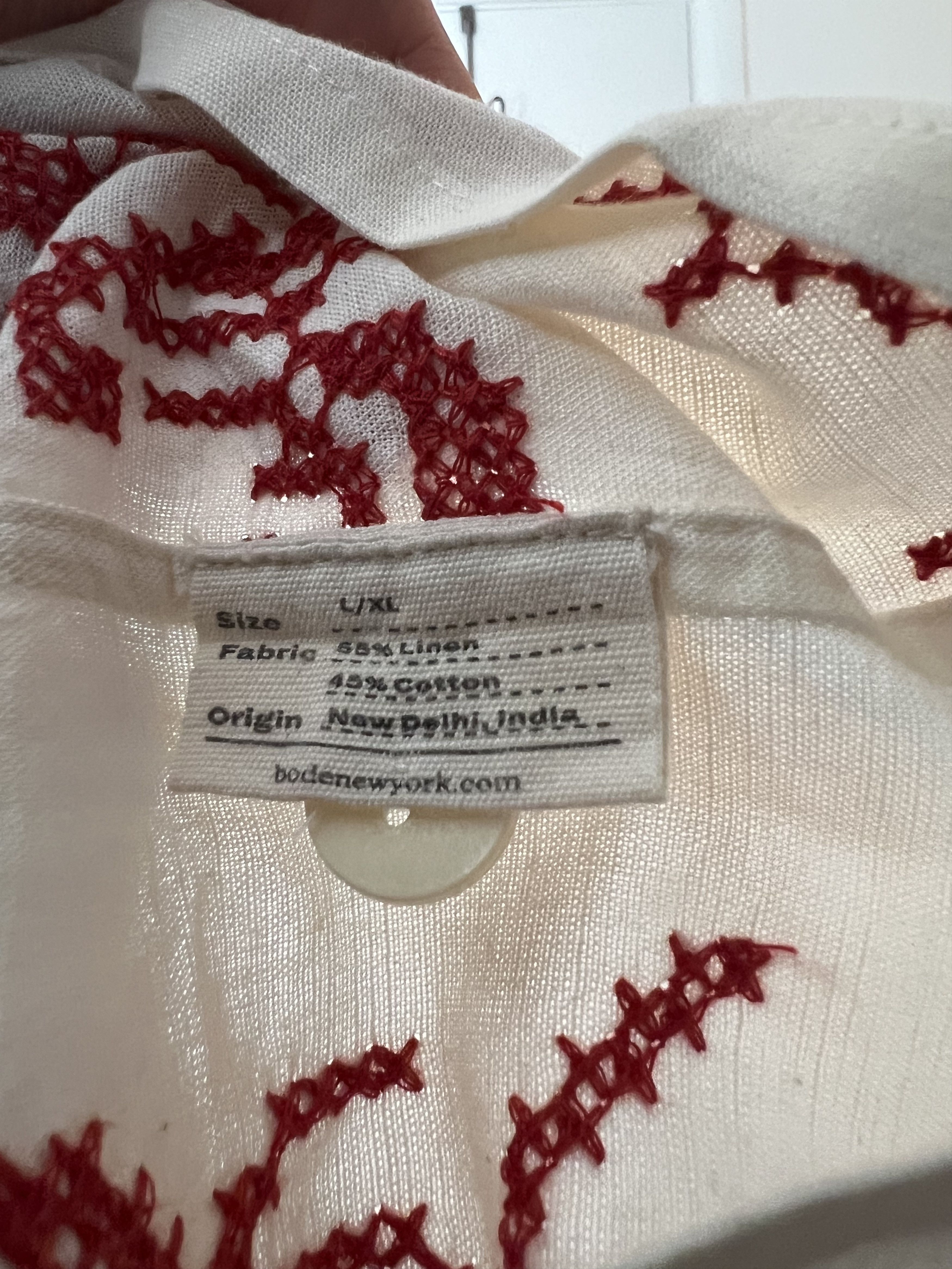 Bode Bode Linen Popover Dragon Shirt L/XL Size US L / EU 52-54 / 3 - 4 Thumbnail