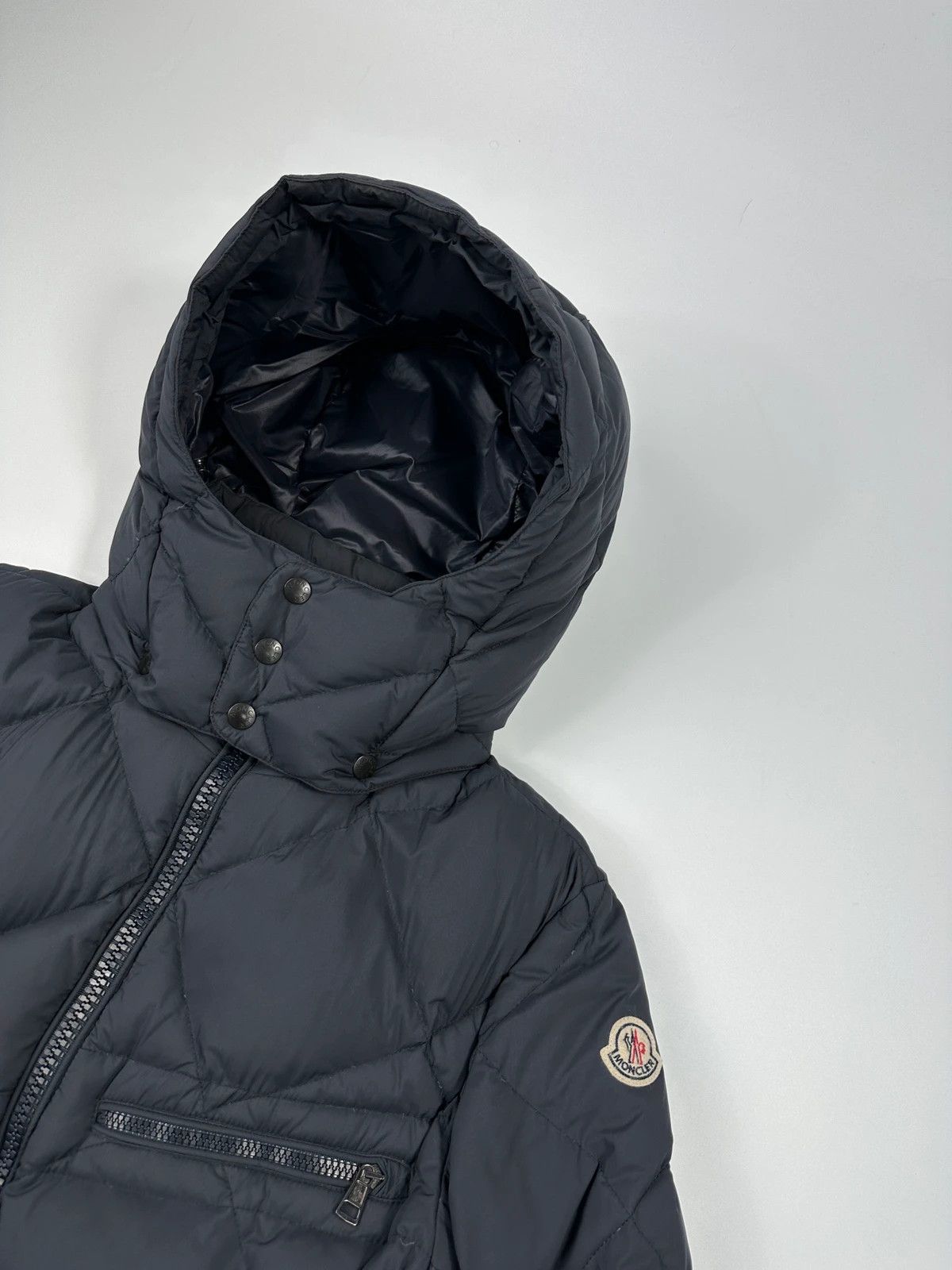 Moncler Moncler Maya Navy Blue Diamonds Puffer Down Hooded Jacket Size US M / EU 48-50 / 2 - 6 Thumbnail