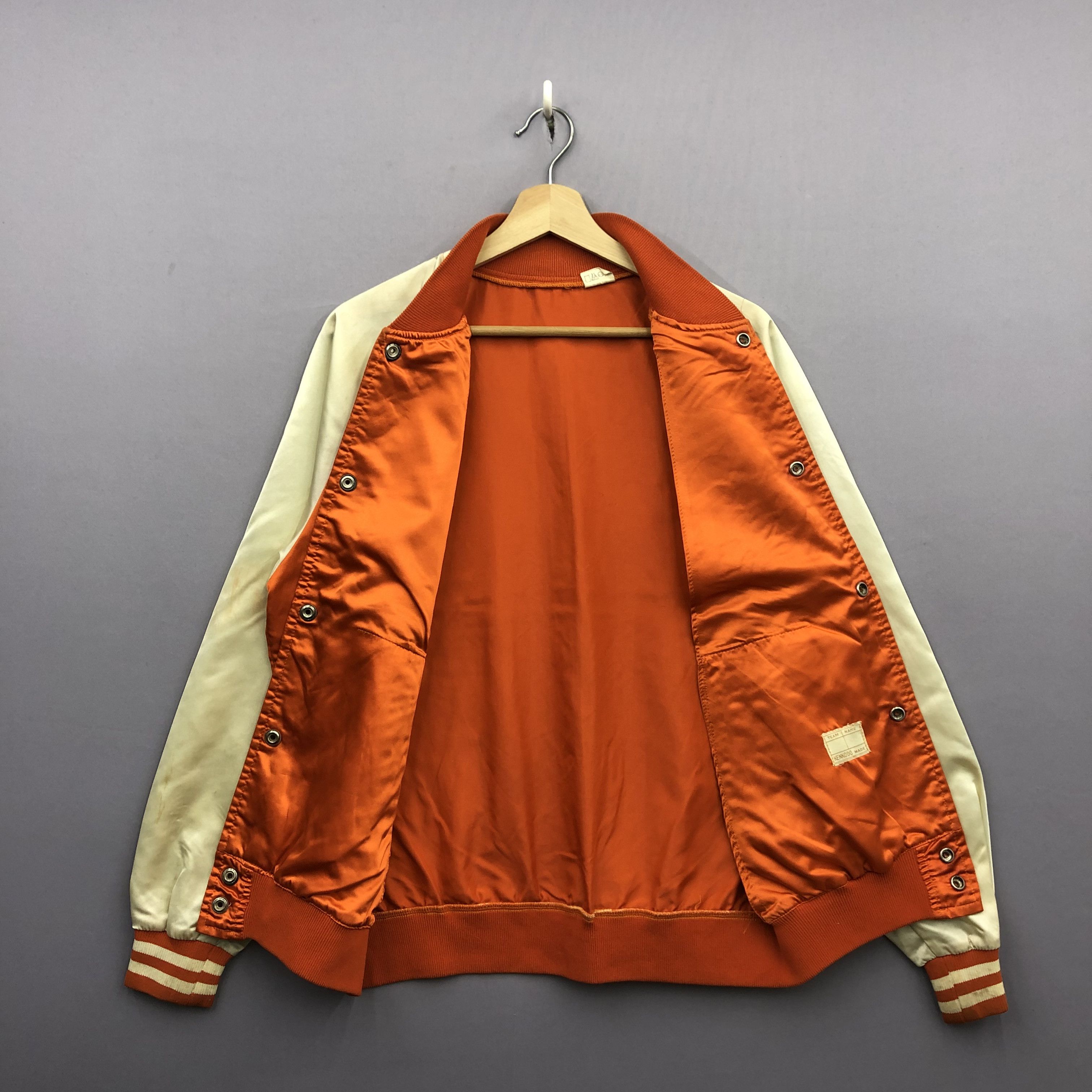 Japanese Brand Vintage A Letterman Kenkoo Satin Baseball Varsity Jackets Size US L / EU 52-54 / 3 - 7 Thumbnail