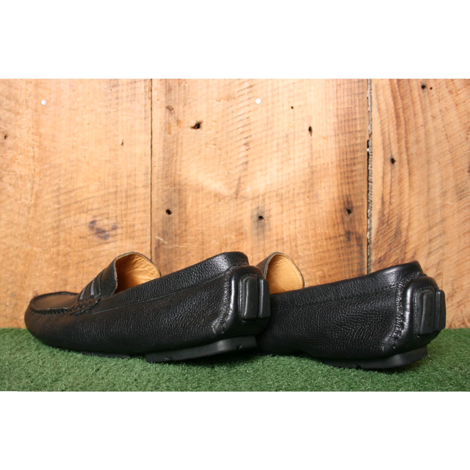 Vintage VINTAGE Mercanti Fiorentini Relax Black Leather Driving Loafers Men's Sz. 10.5 M Size US 11 / EU 44 - 3 Thumbnail