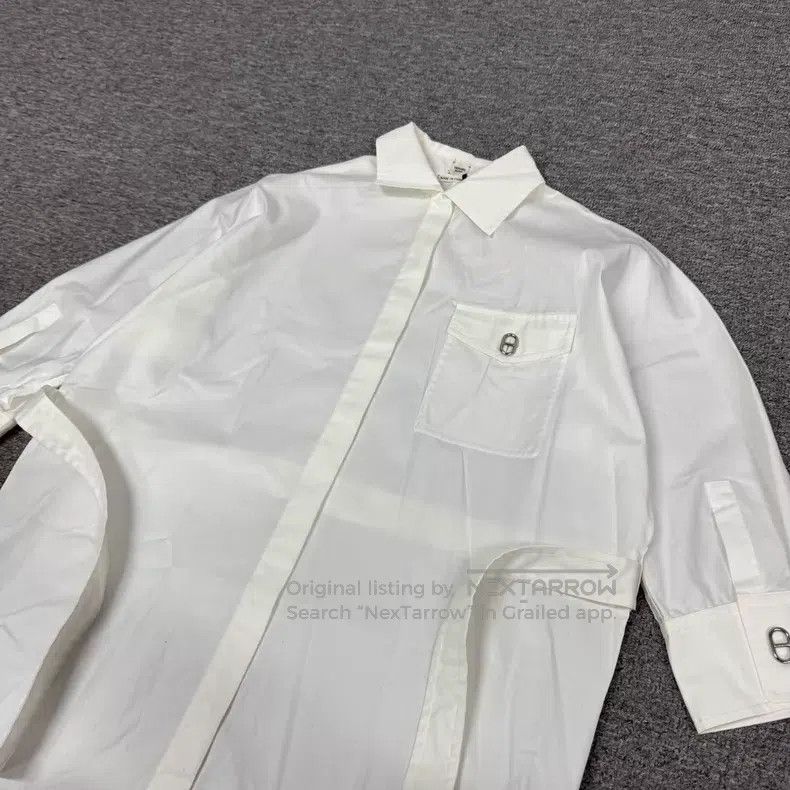 Hermes Hermes Pig Nose Button Shirt Dress Size XXS / US 00 / IT 34 - 4 Thumbnail