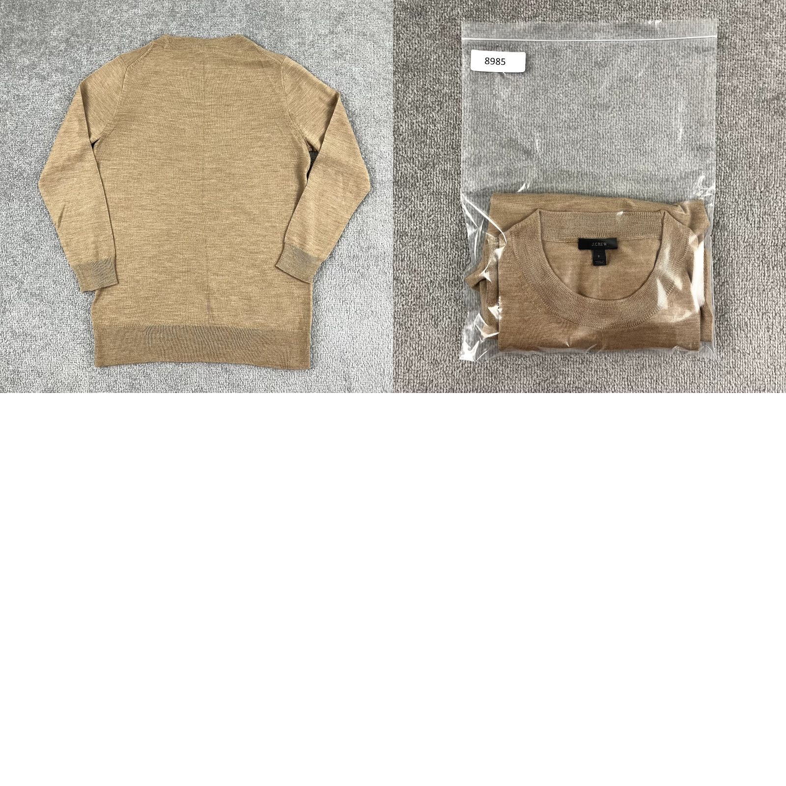 J.Crew J.CREW Lightweight Knit Sweater Women Small Brown Merino Wool Crew Neck Regular Fit Size S / US 4 / IT 40 - 8 Thumbnail