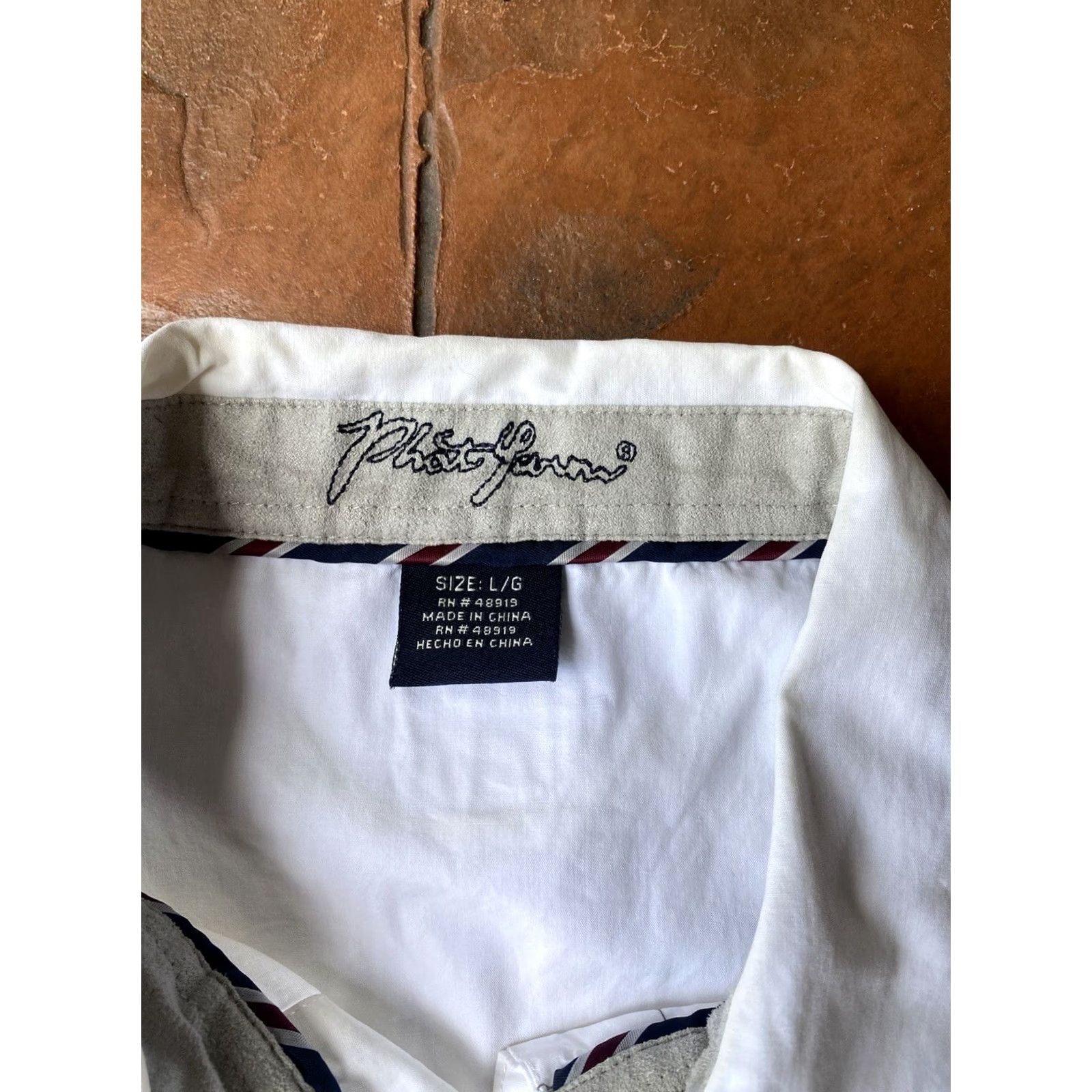 Phat Farm VINTAGE Phat Farm Button Up Shirt Large White Ye2K Hip Hop Grunge Shirt Size US L / EU 52-54 / 3 - 2 Thumbnail