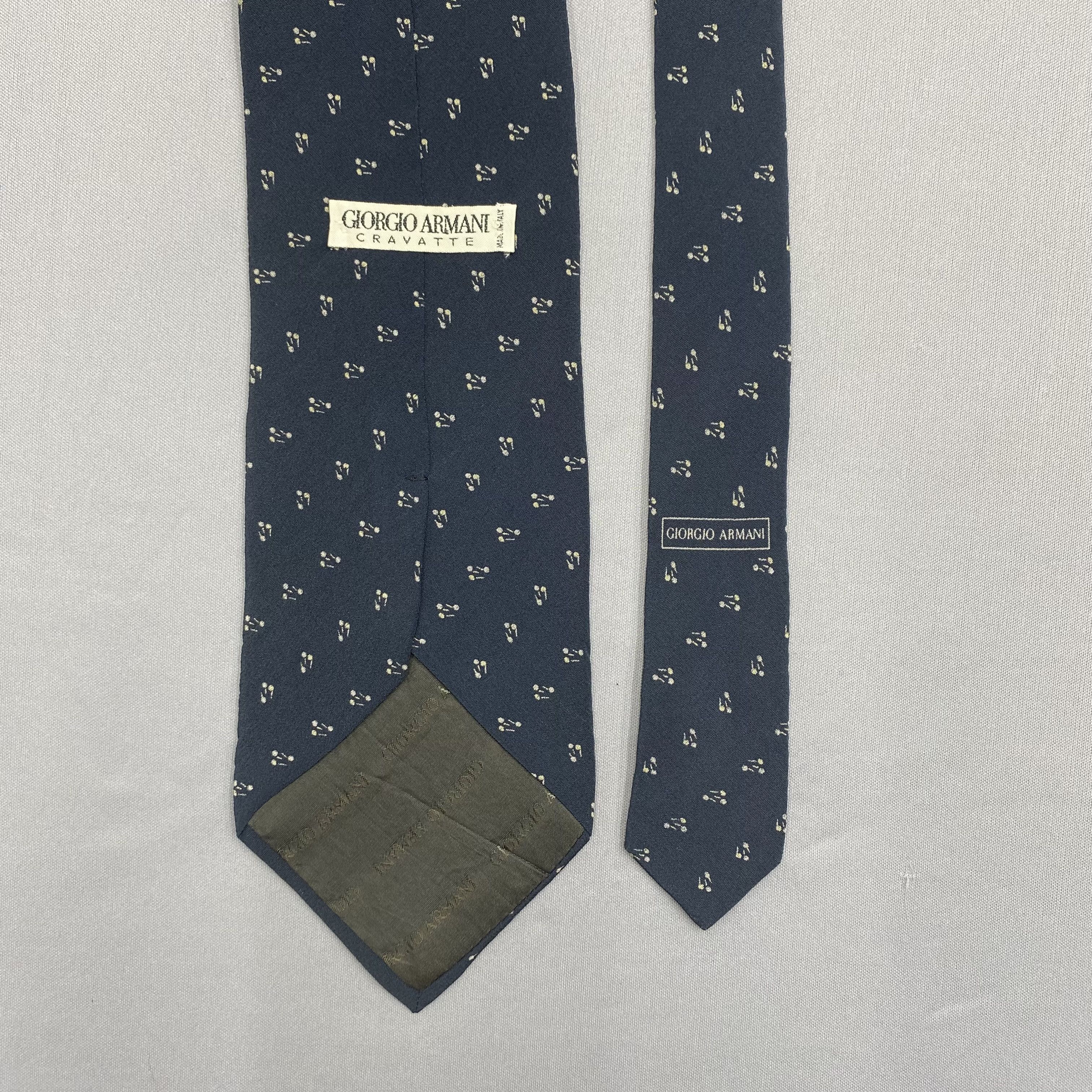 Giorgio Armani Vintage Giorgio Armani SILK Necktie Cravate Pure Silk Size ONE SIZE - 6 Thumbnail