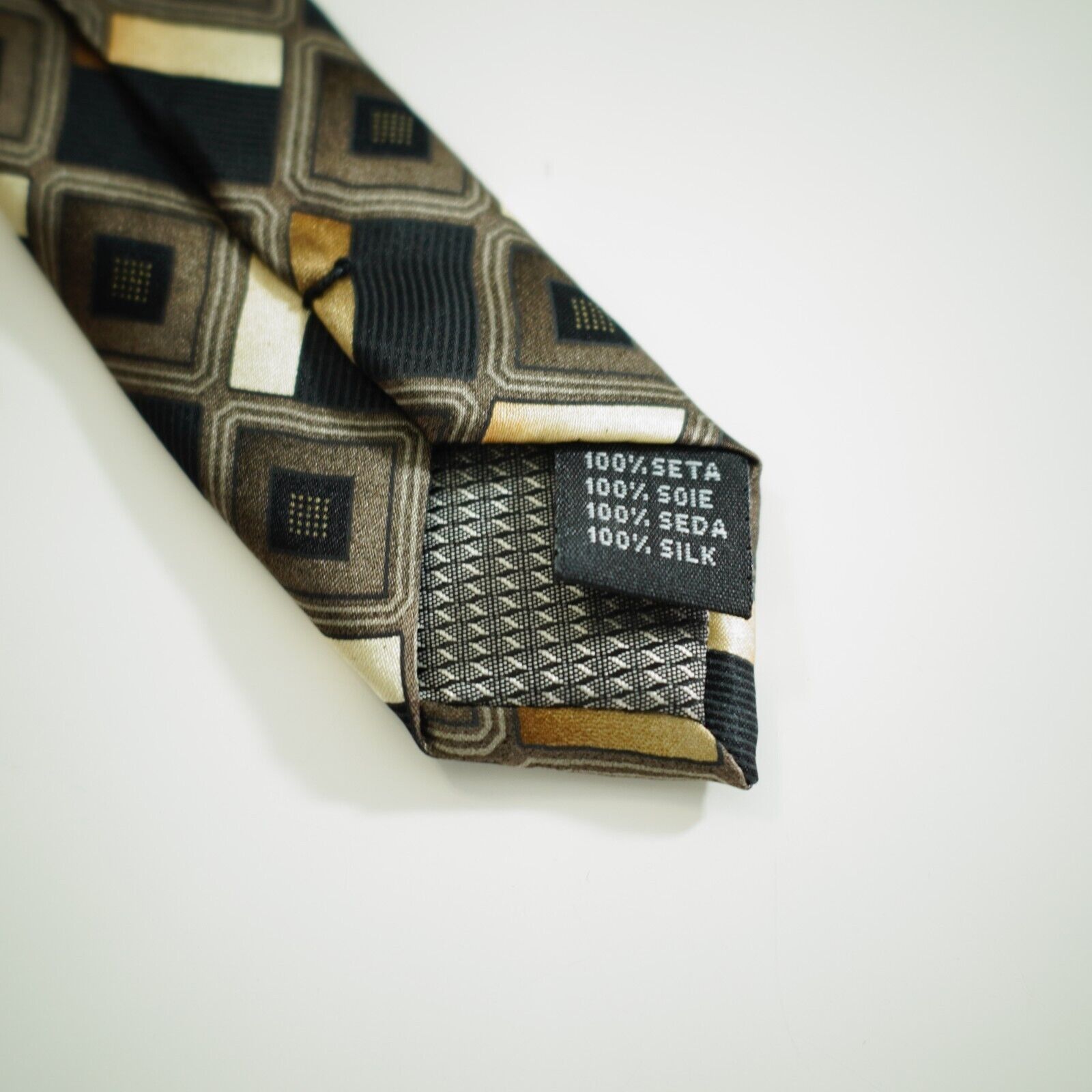 Alexander Julian Alexander Julian Colours Black Beige Tan Geometric Print Wid Size ONE SIZE - 4 Thumbnail