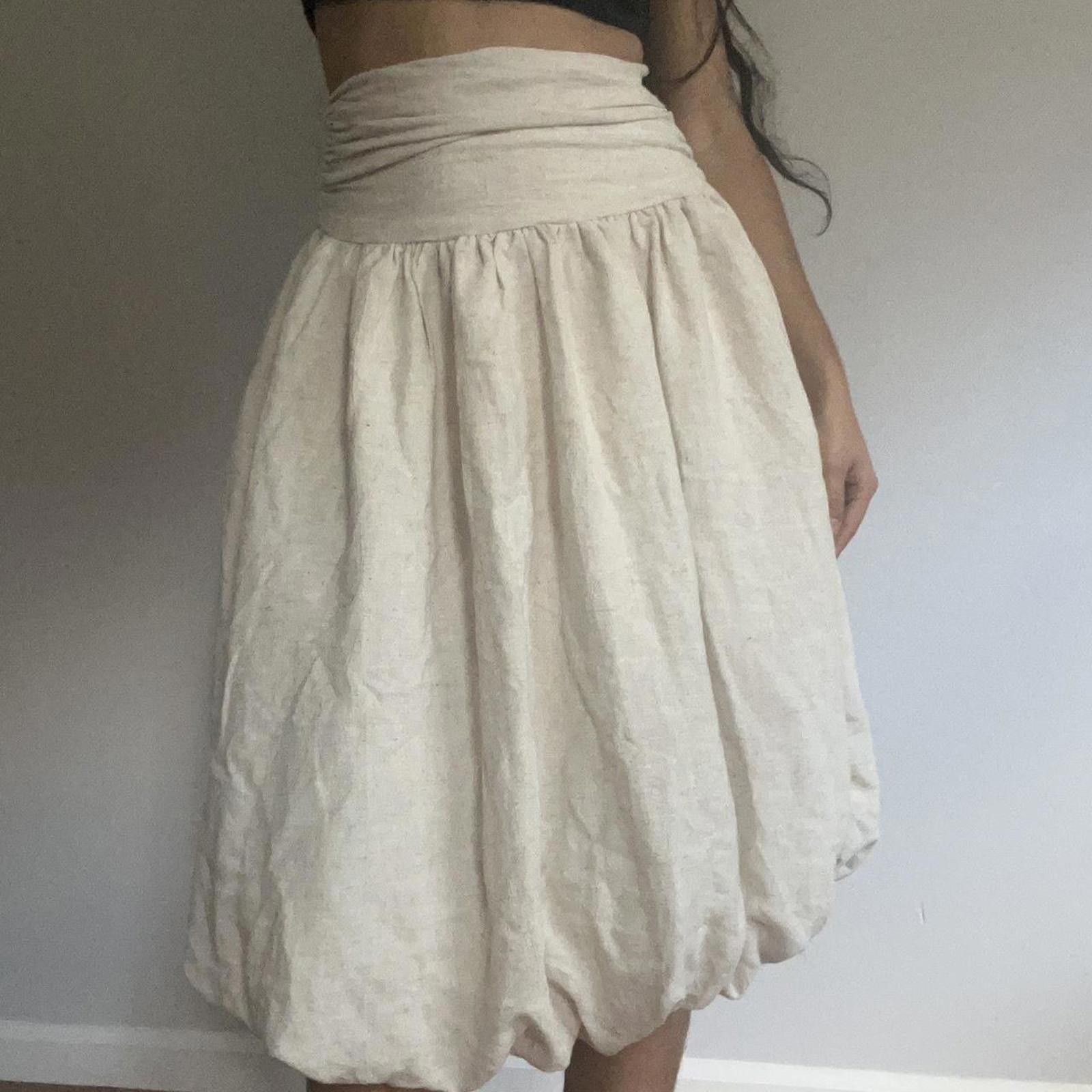 Other Cream midi skirt with elastic waistband Size 25" / US 0 / IT 36 - 4 Thumbnail