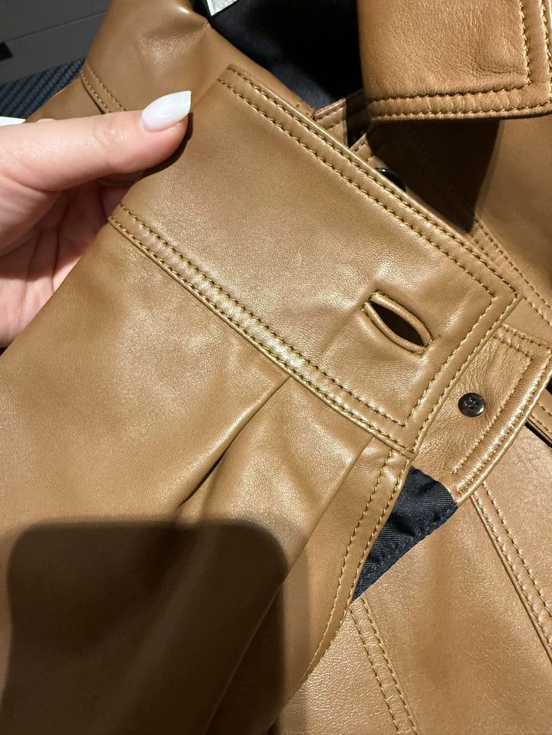 Saint Laurent Paris saint Laurent parisCaramel Brown Leather jacket 2503-Nexta Size XS / US 0-2 / IT 36-38 - 3 Thumbnail