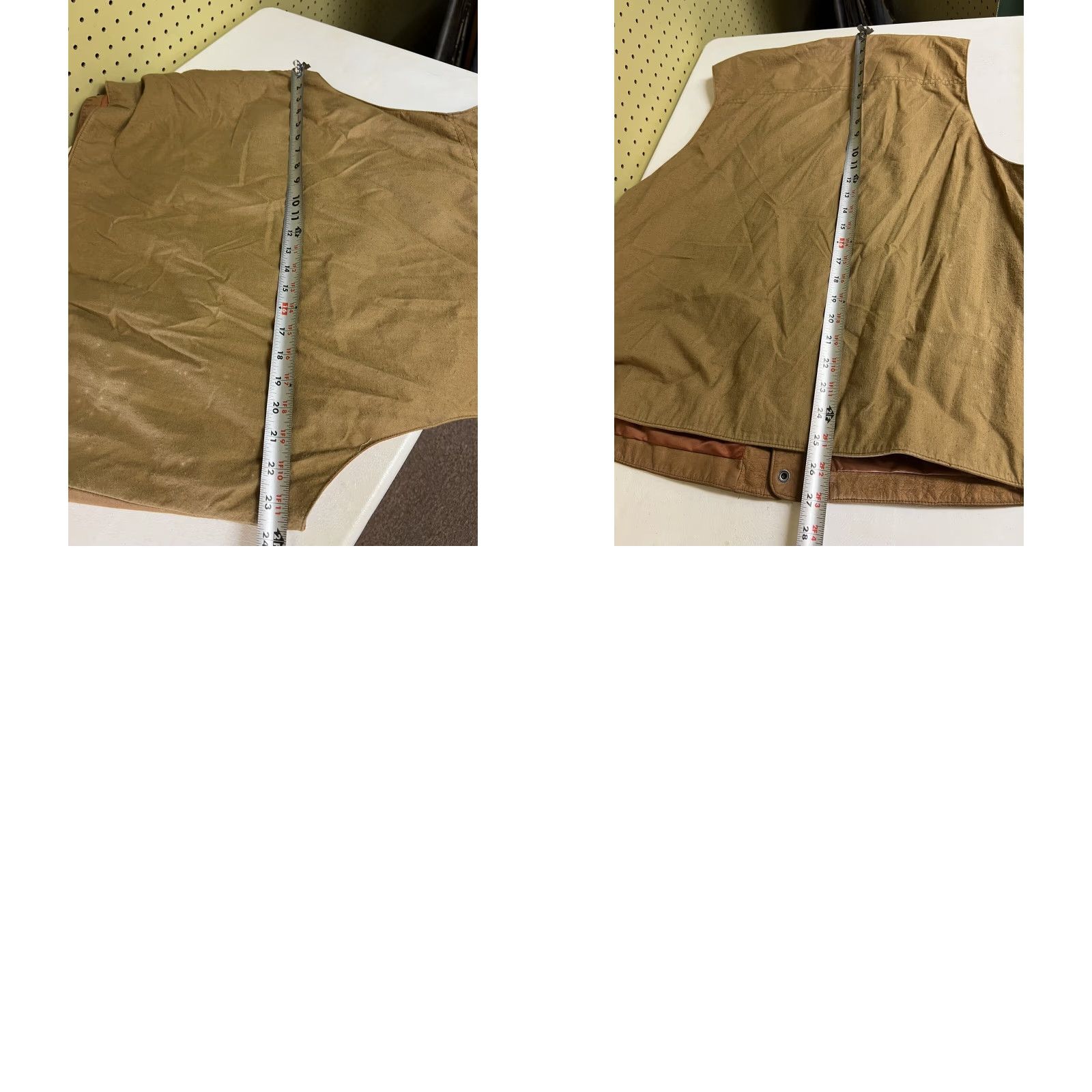 Orvis VINTAGE Orvis Suede Leather Vest Tan Short Snap Vest Pockets Men Sz Large Regular Fit Size US L / EU 52-54 / 3 - 8 Thumbnail