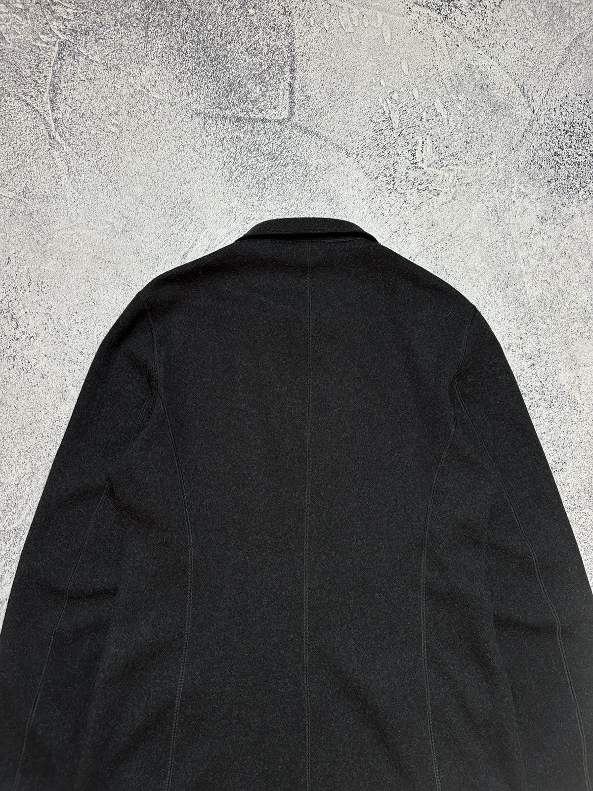 Comme des Garcons Giorgio Armani Unstructured Wool Jacket Asymmetric Military Size 42R - 17 Thumbnail