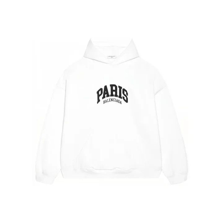 Balenciaga Balenciaga White Logo Hoodie for Women 0079 Size S / US 4 / IT 40 - 1 Thumbnail