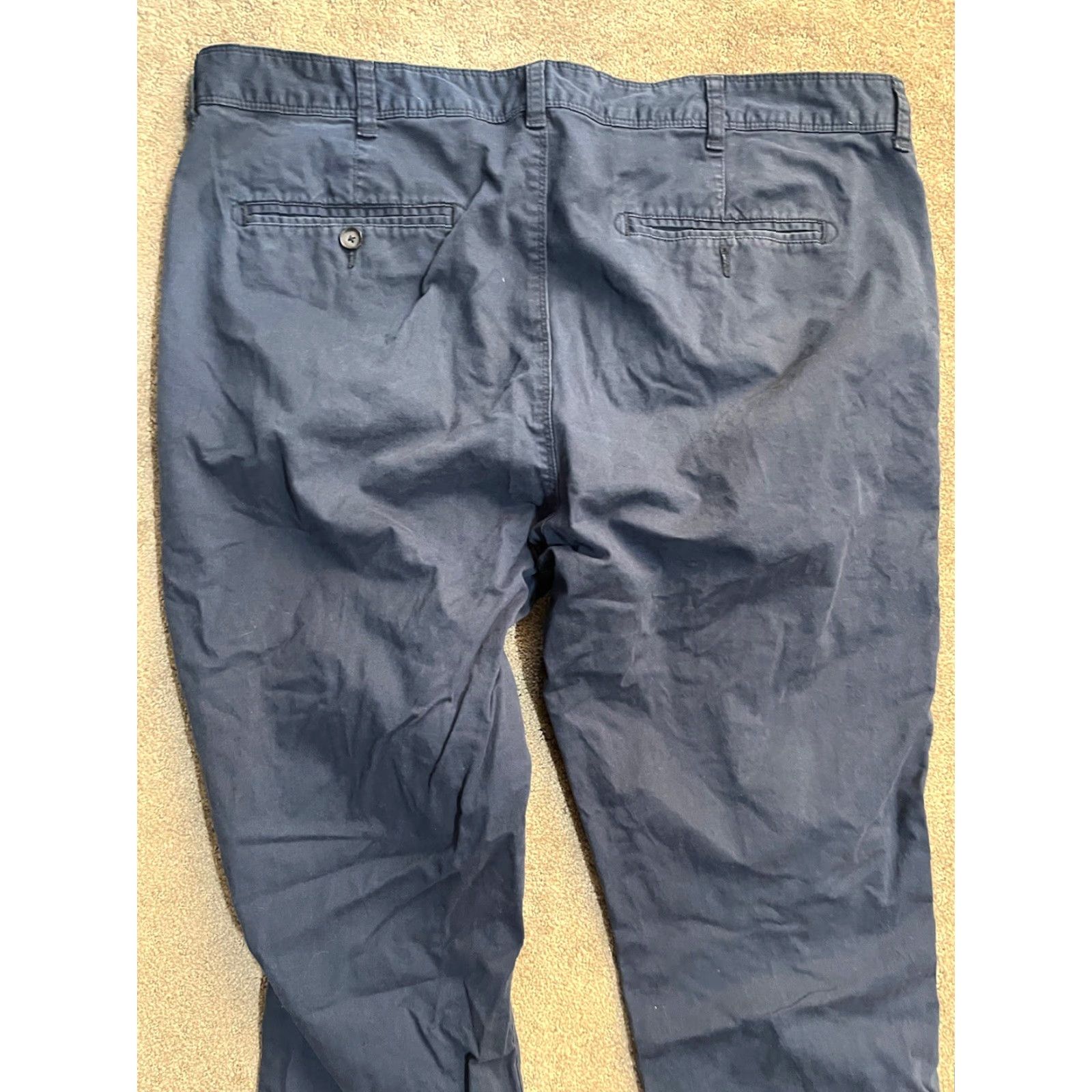 Vintage LC Waikiki Slim Strai ght Fit Low Wrinke Pants Navy Blue 40/32 Women Chino Slimming Regular Pants Blue 40 Womens Size 27" / US 4 / IT 40 - 4 Thumbnail