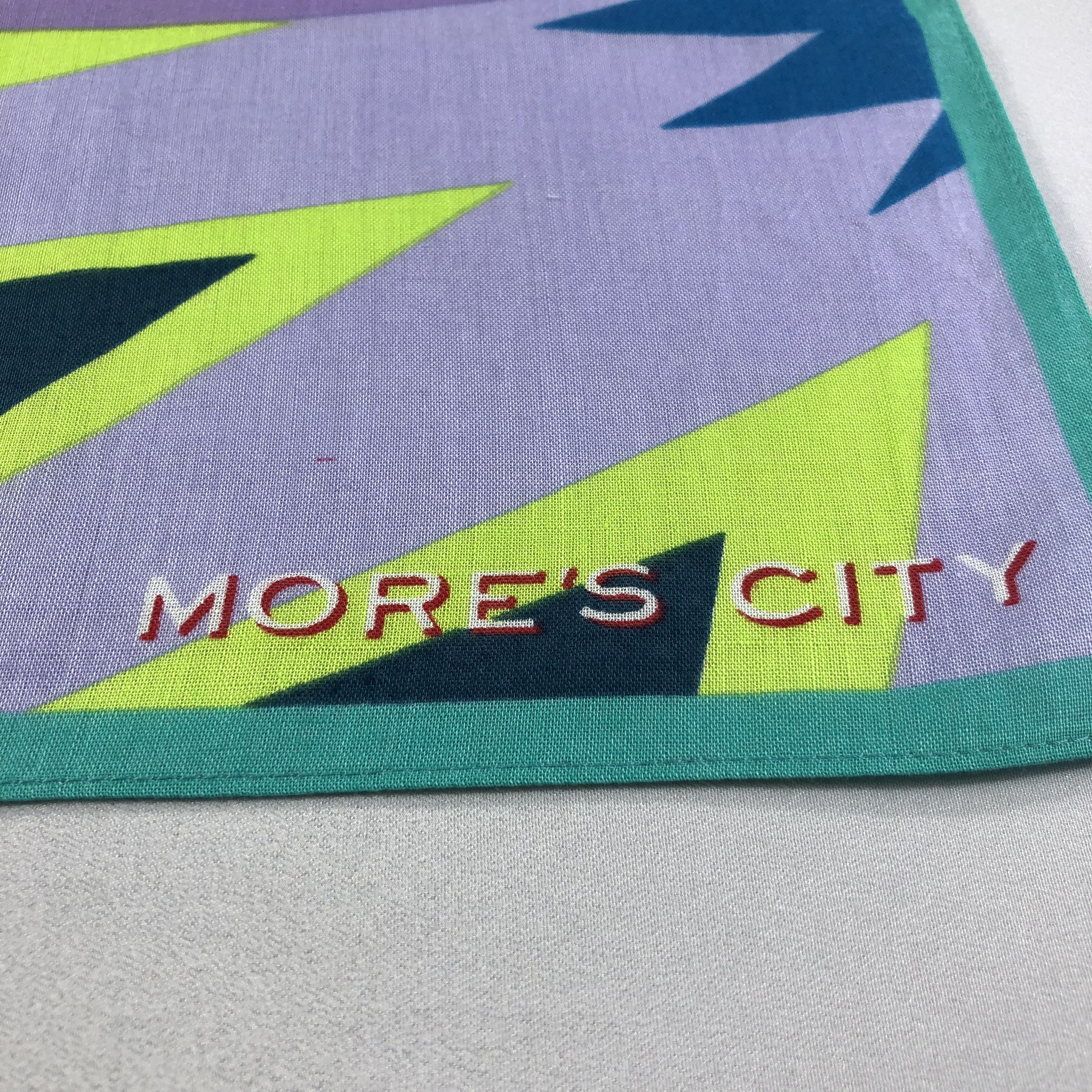 Vintage More's City Abstract Handkerchief Neckerchief Bandana H2149 Size ONE SIZE - 4 Thumbnail