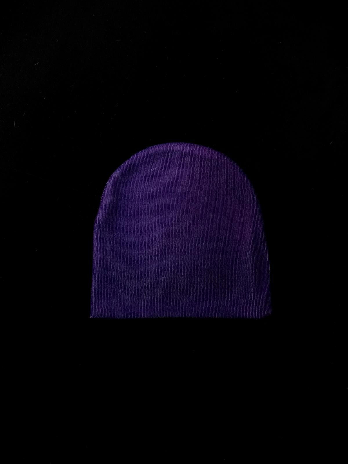 Japanese Brand Picasso Style Abstract Face Print No Cuff Knit Beanie Hat Size ONE SIZE - 2 Thumbnail