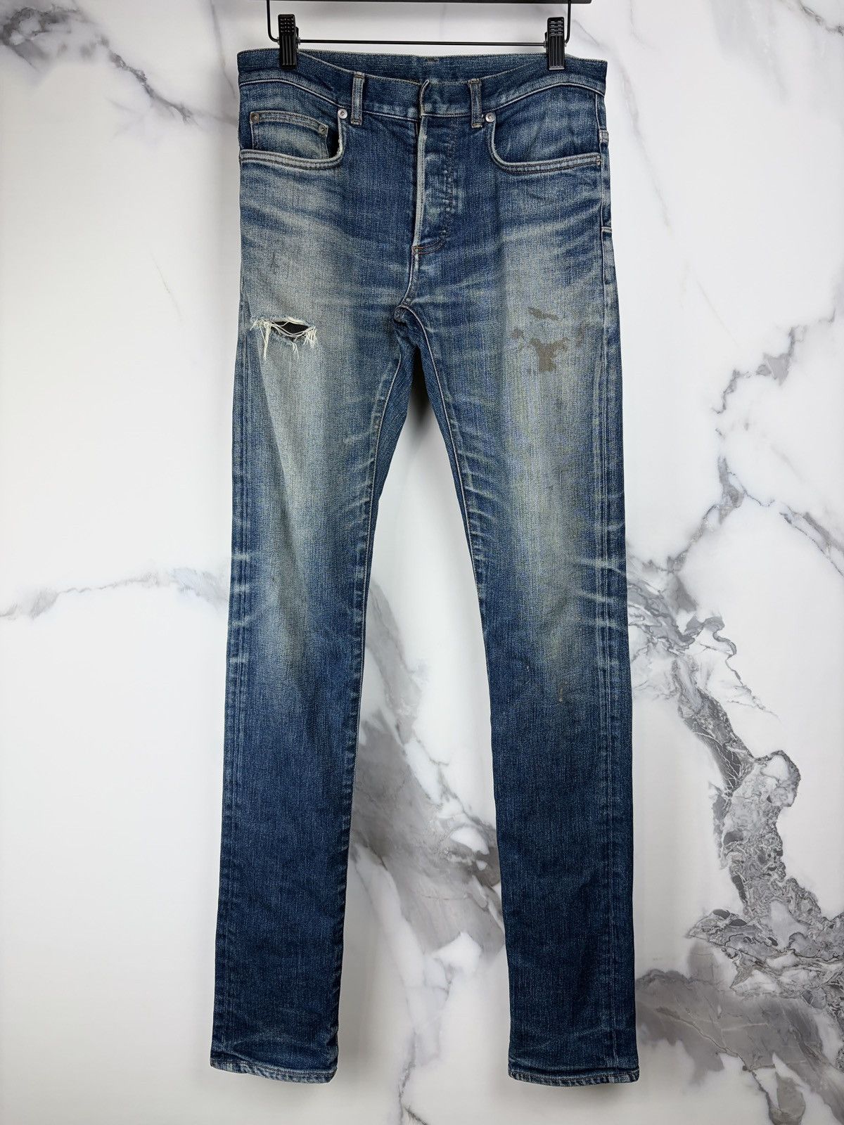 Dior AW11 Dior Homme My Darling Claymask Faded Jake Denim Jeans Size US 28 / EU 44 - 2 Thumbnail