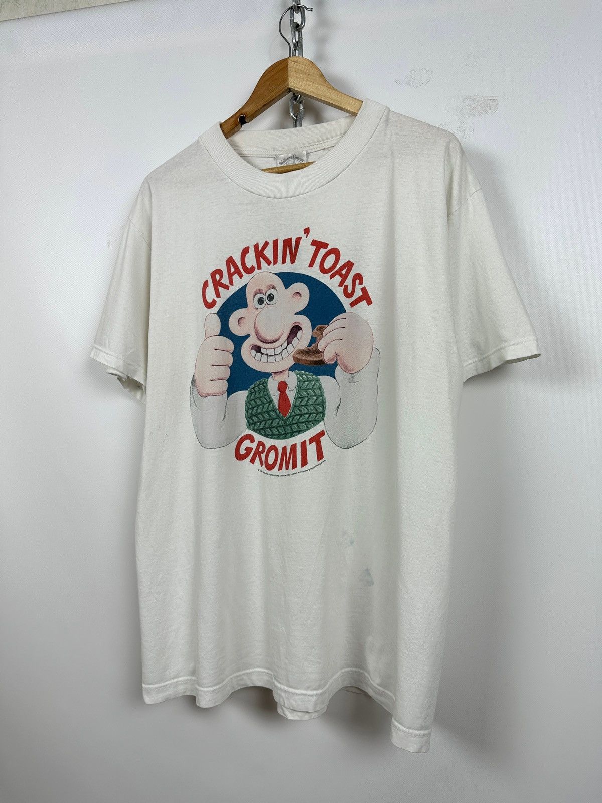 Cartoon Network 1989 Vintage Wallace & Gromit Crackin Toast T-Shirt Size US XL / EU 56 / 4 - 3 Thumbnail