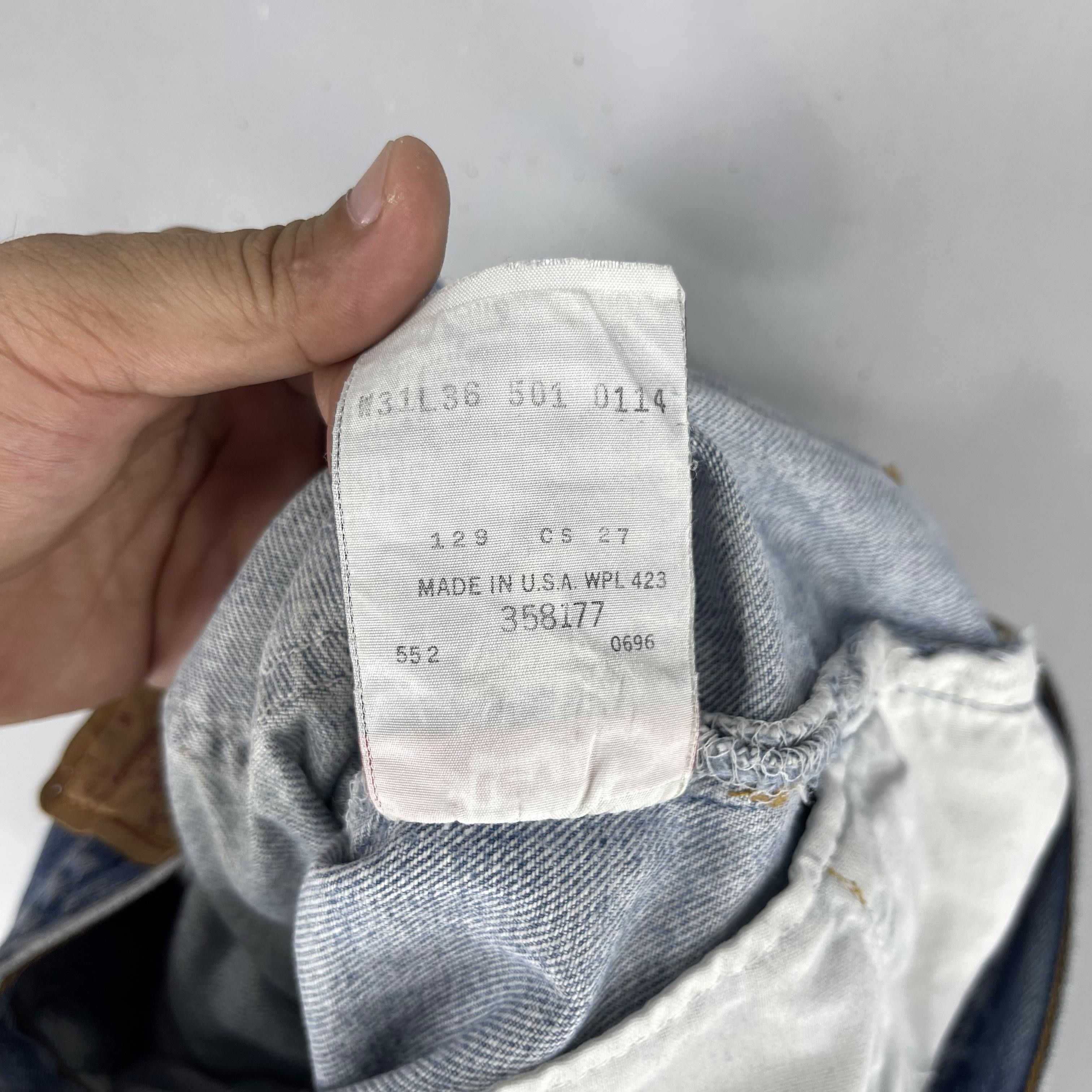 Levi's × Vintage Vintage 90s Levis 501 Rolling Stones Print Denim Jeans Size US 30 / EU 46 - 9 Thumbnail