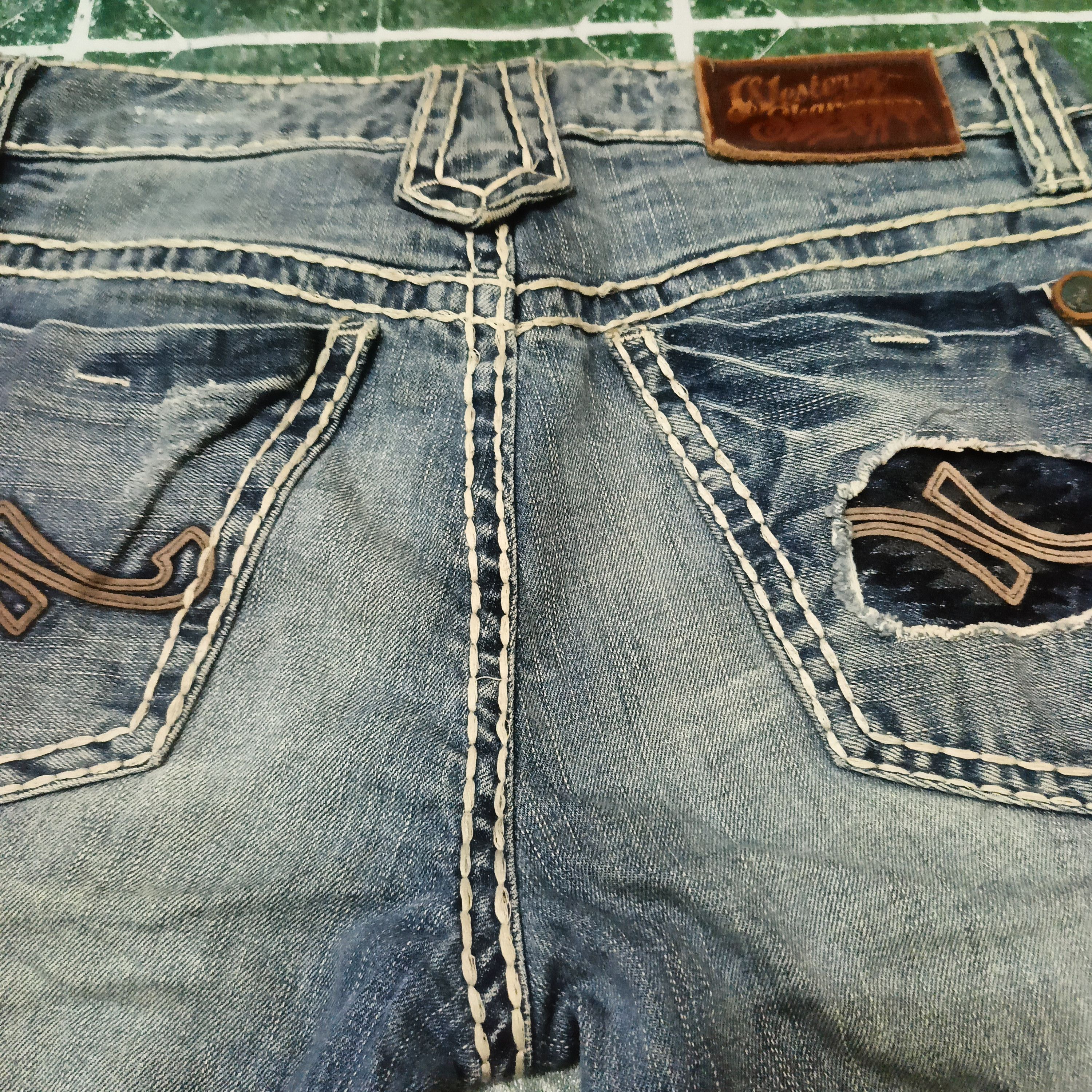 Who Decides War Japanese Shane jeans distressed white stitch Flared jeans Size US 30 / EU 46 - 16 Thumbnail