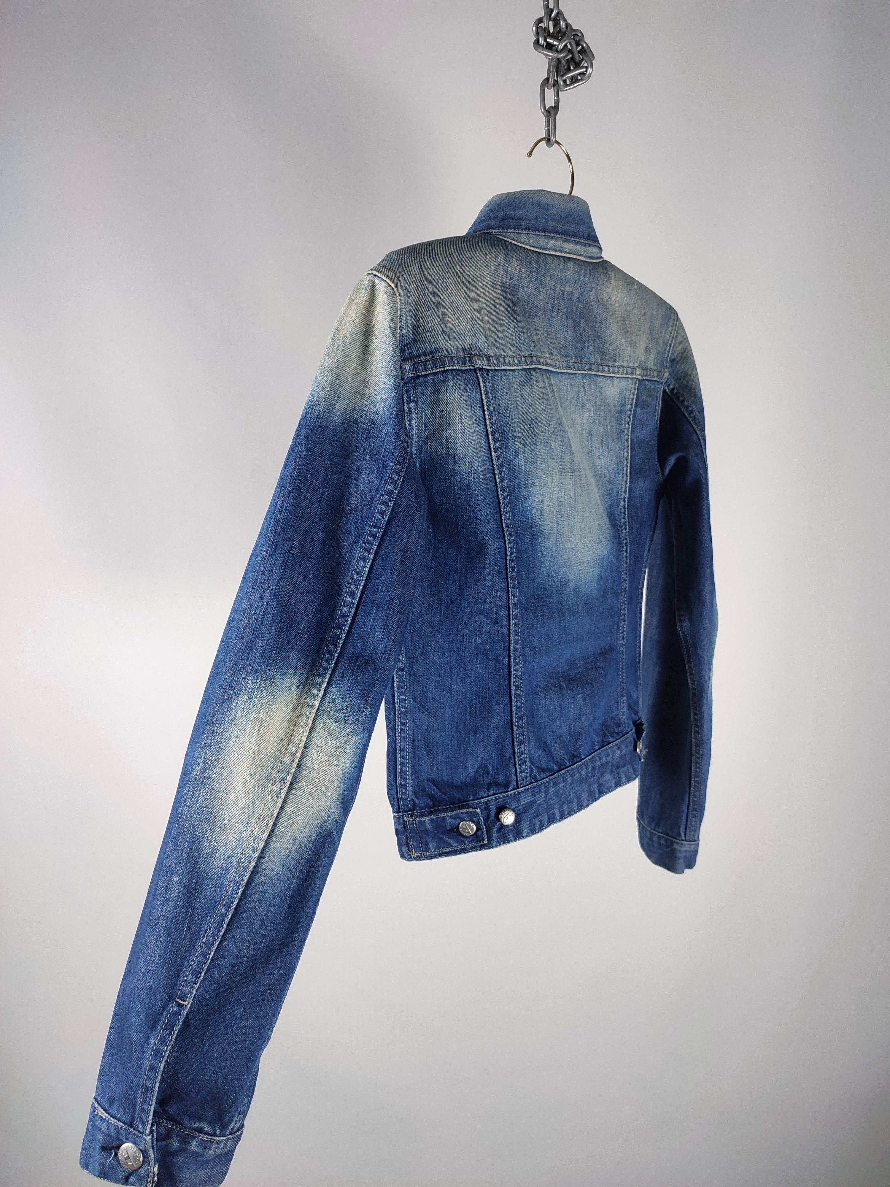 Diesel Diesel Kimti Long Y2K Washed Denim Jacket Size S / US 4 / IT 40 - 6 Thumbnail