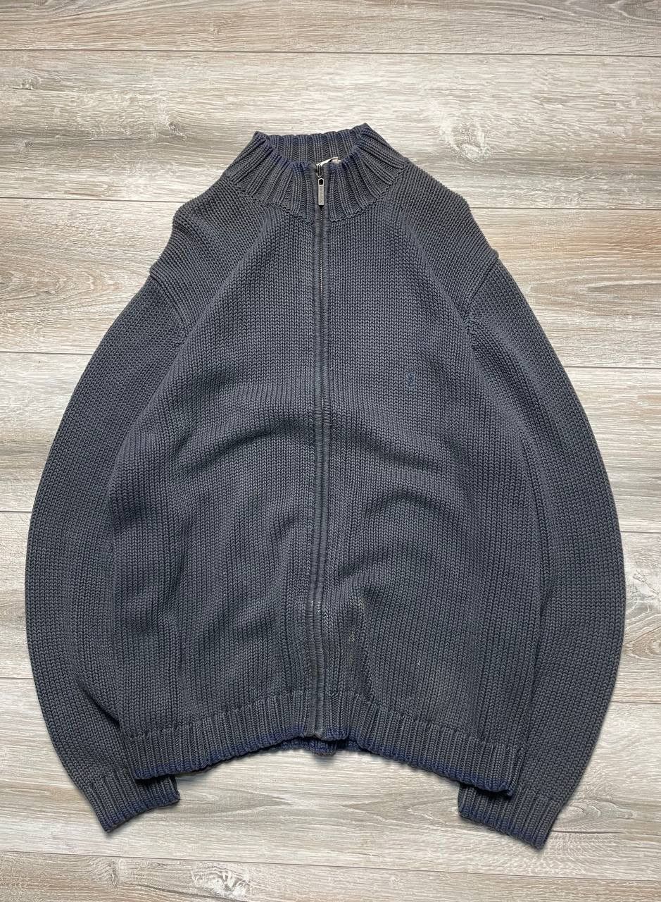 Vintage Knitted Zip Sweater Yves Saint Lauren 90s