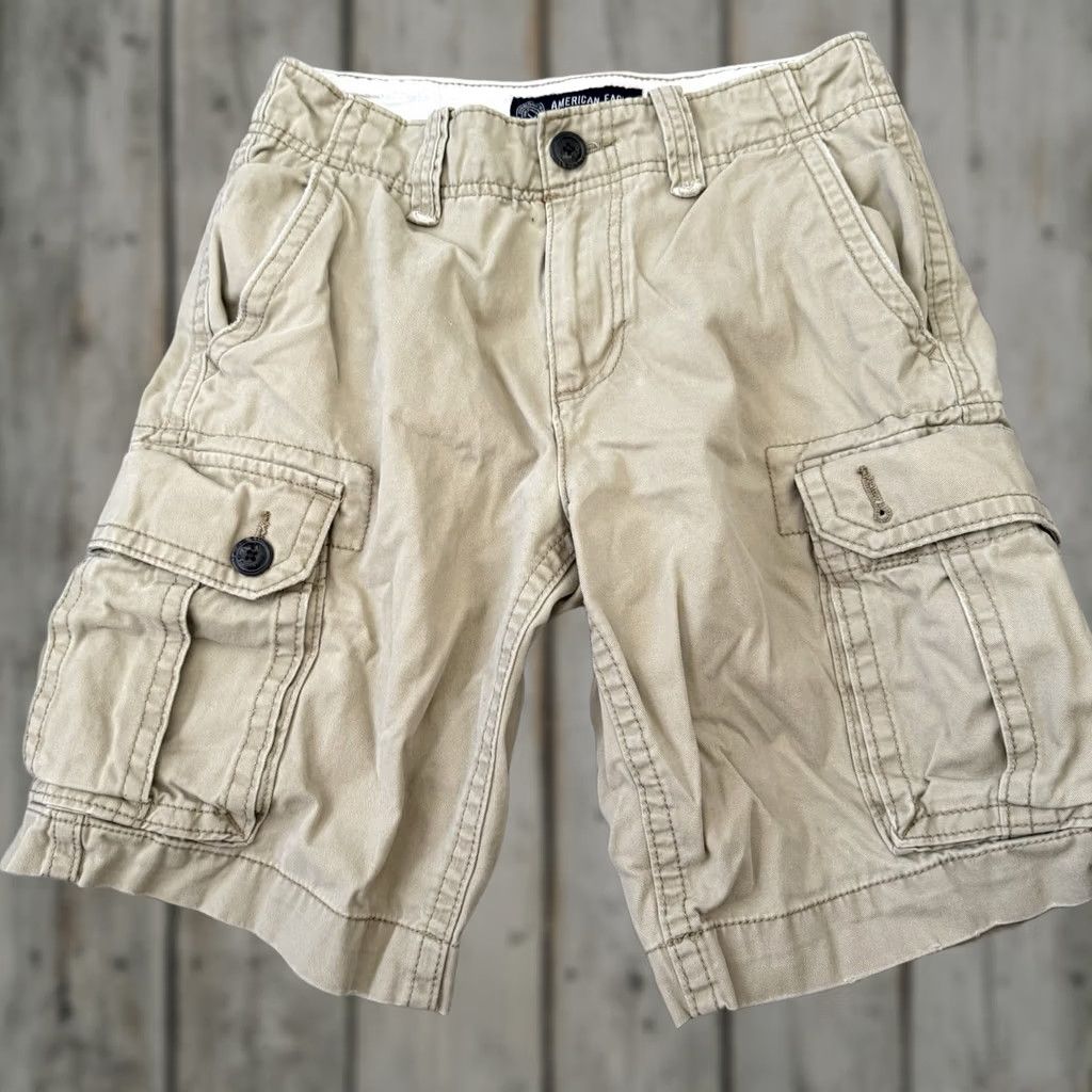 American Eagle Outfitters American Eagle Cargo Shorts Mens 26 Khaki Tan 100% Cotton Casual Size US 26 / EU 42 - 1 Thumbnail