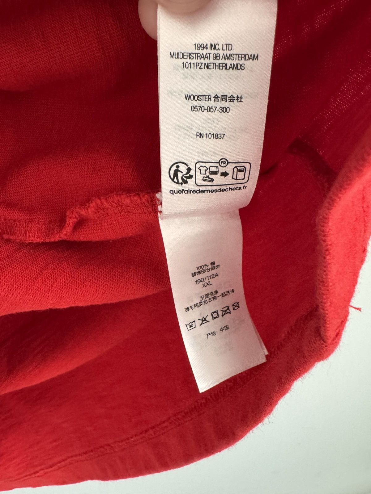 Supreme Supreme Stencil Embroidered Red Tee Size 2XL Size US XXL / EU 58 / 5 - 5 Thumbnail