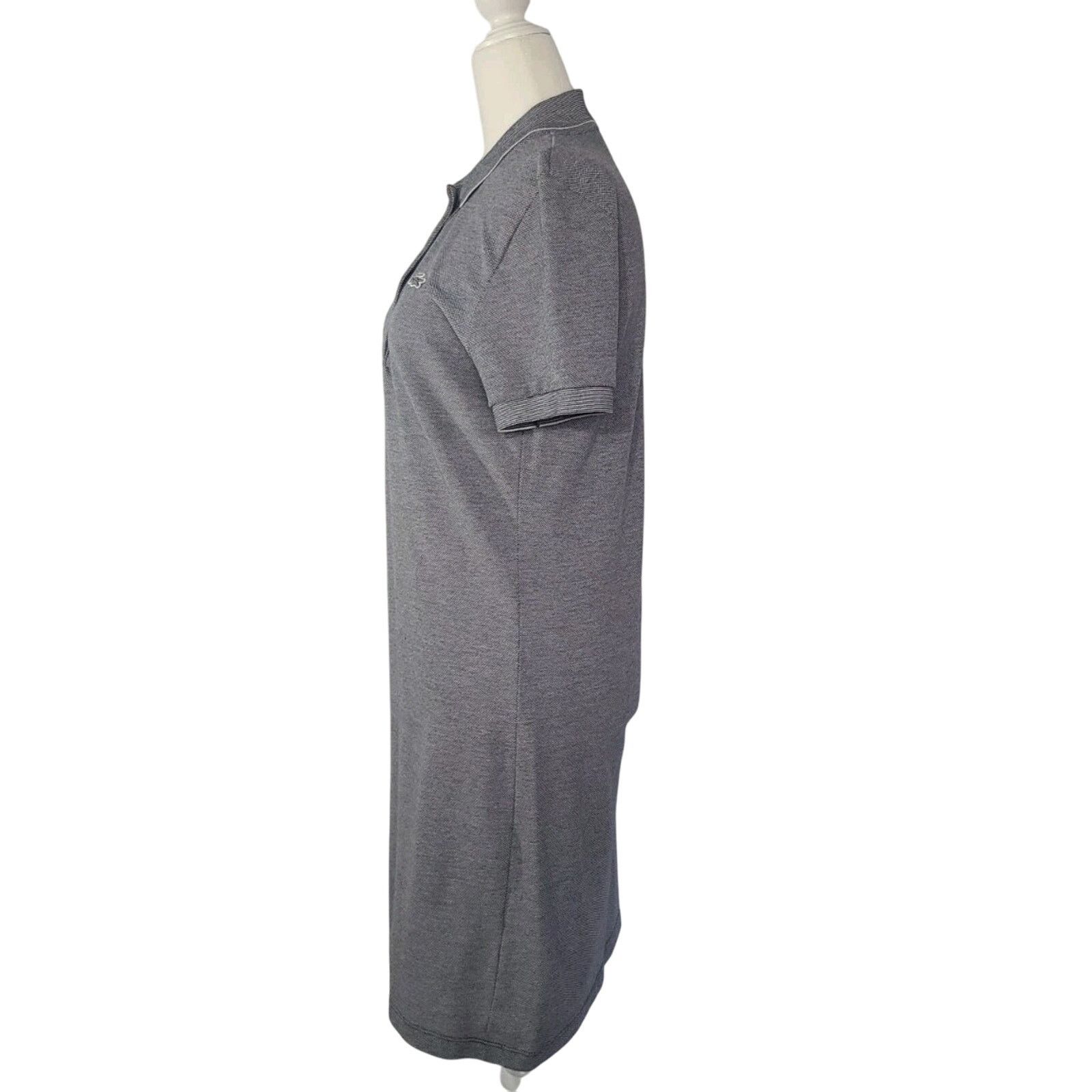 Lacoste New Lacoste Womens Dark Gray Pique Polo Mini Dress US Small Size S / US 4 / IT 40 - 7 Thumbnail