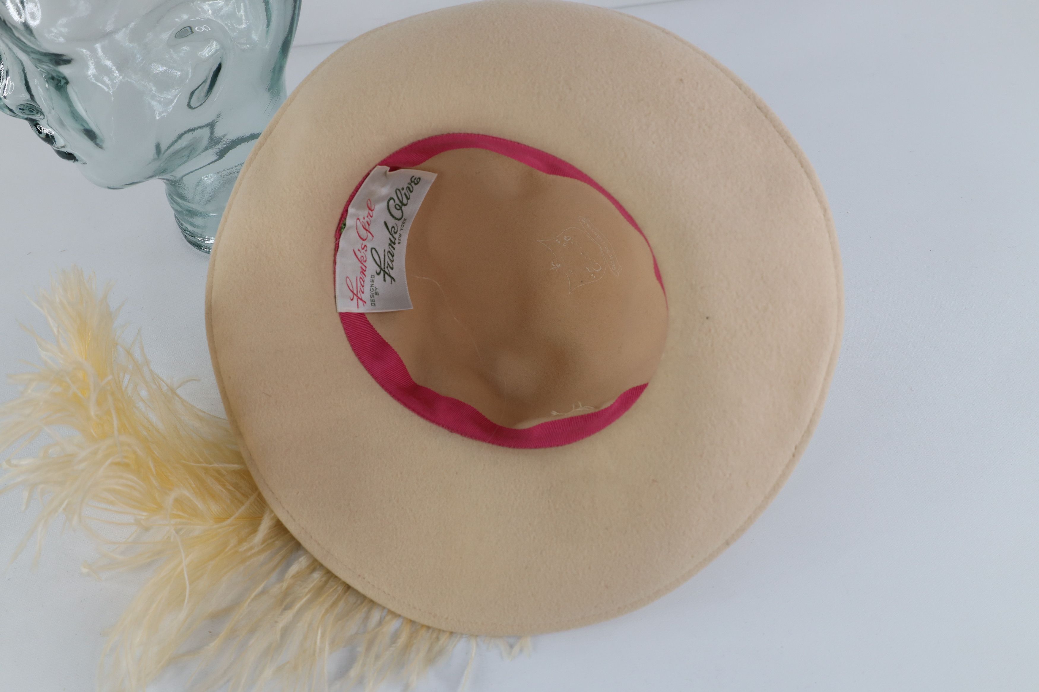 Vintage Vintage 60s Streetwear Wool Felt Ostrich Plume Feather Hat Size ONE SIZE - 3 Thumbnail