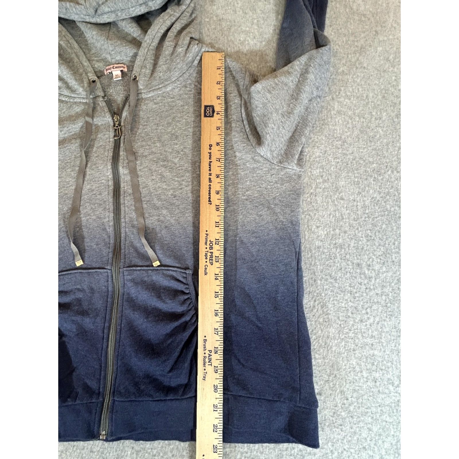Juicy Couture Juicy Couture Womens XL Blue Ombre Rhinestone Zip Terry Hoodie Bling Jacket Full Zip Pockets N/A – (Note: Original title did not include N/A; omit) Size XL / US 12-14 / IT 48-50 - 6 Thumbnail