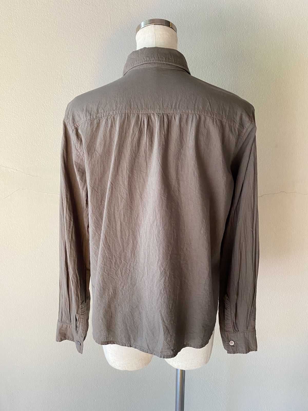 Issey Miyake Plantation Olive Grey Embroidered Fringe Shirt Size M / US 6-8 / IT 42-44 - 12 Thumbnail