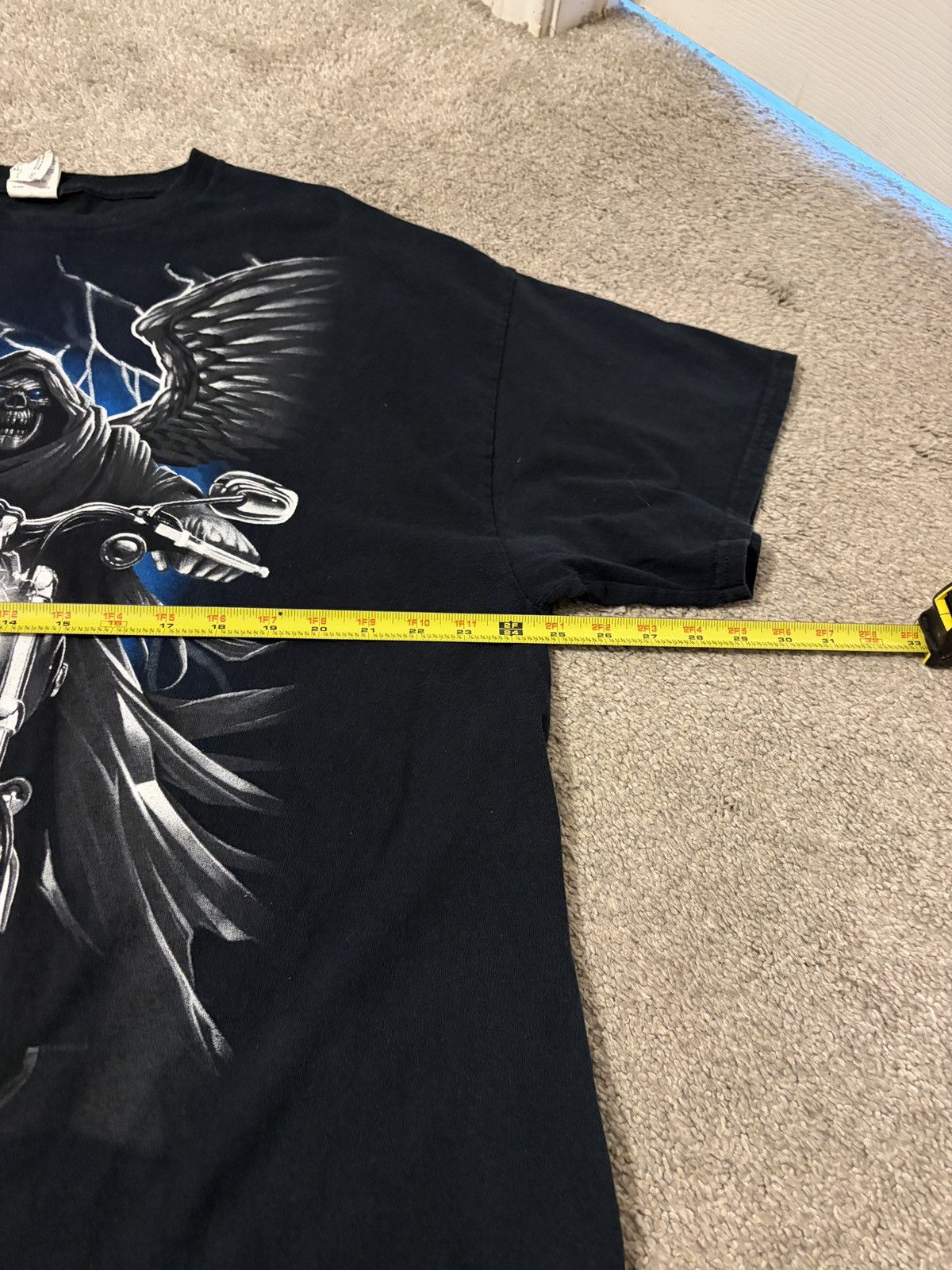 Gildan Vintage Y2K Biker Skull Wings Graphic T Shirt Men’s Size XXL Size US XXL / EU 58 / 5 - 4 Thumbnail