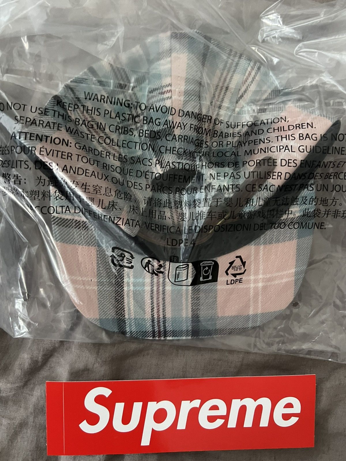 Supreme Supreme LOCHCARRON camp cap rose plaid Size ONE SIZE - 3 Thumbnail