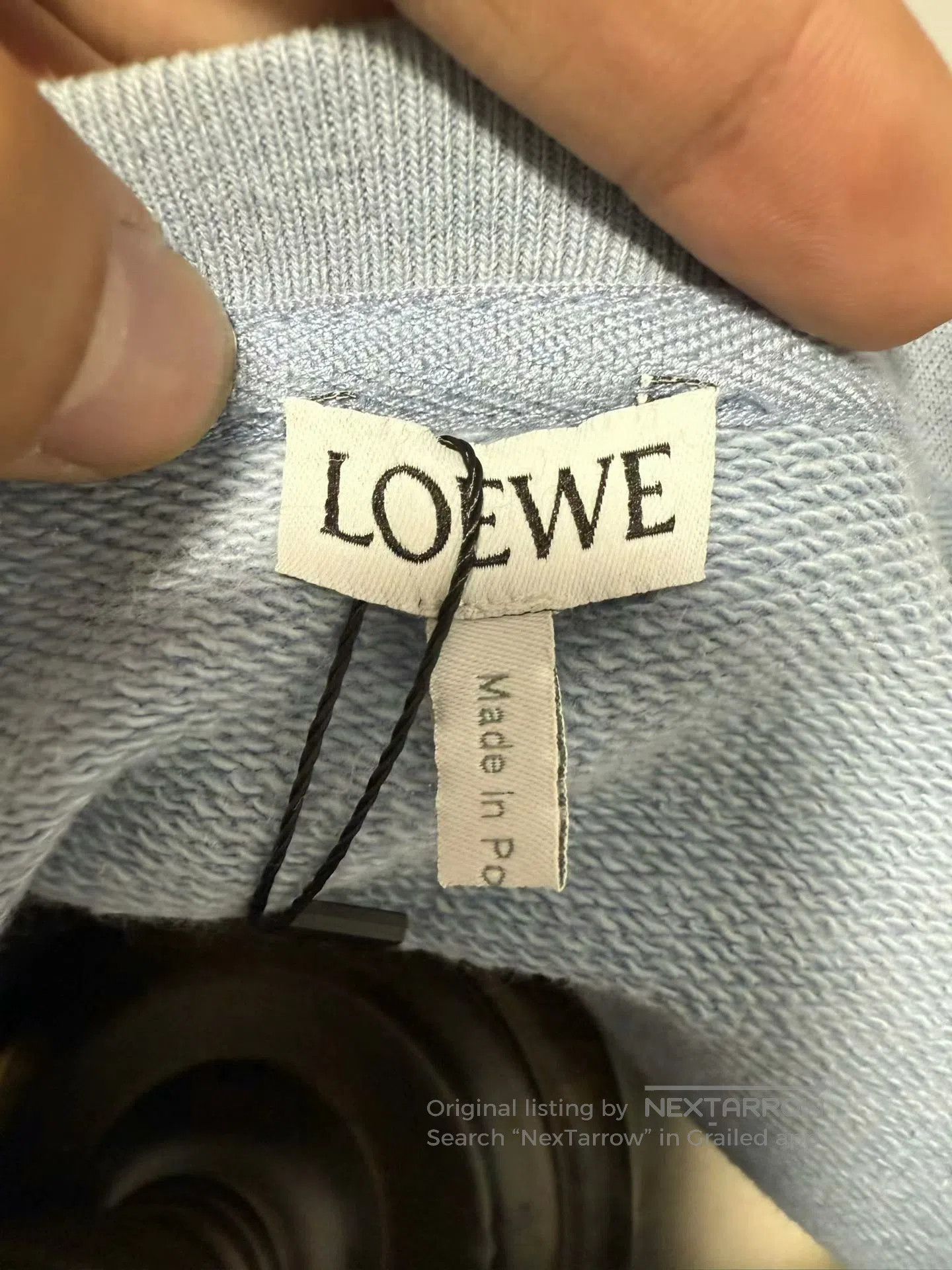Loewe Loewe embroidered logo sweatshirt in blue. Size XS / US 0-2 / IT 36-38 - 4 Thumbnail