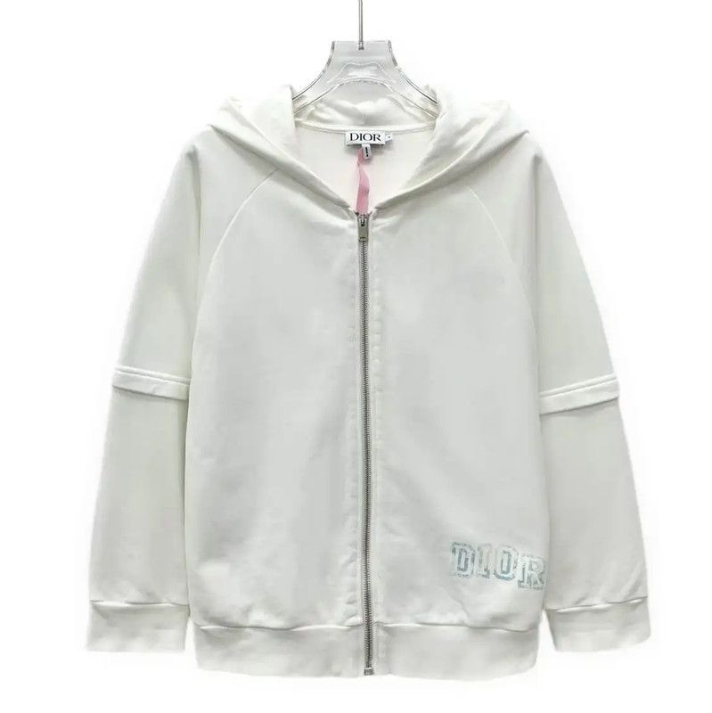 Dior Dior White Cotton Women's Jacket 0089 Size L / US 10 / IT 46 - 1 Thumbnail