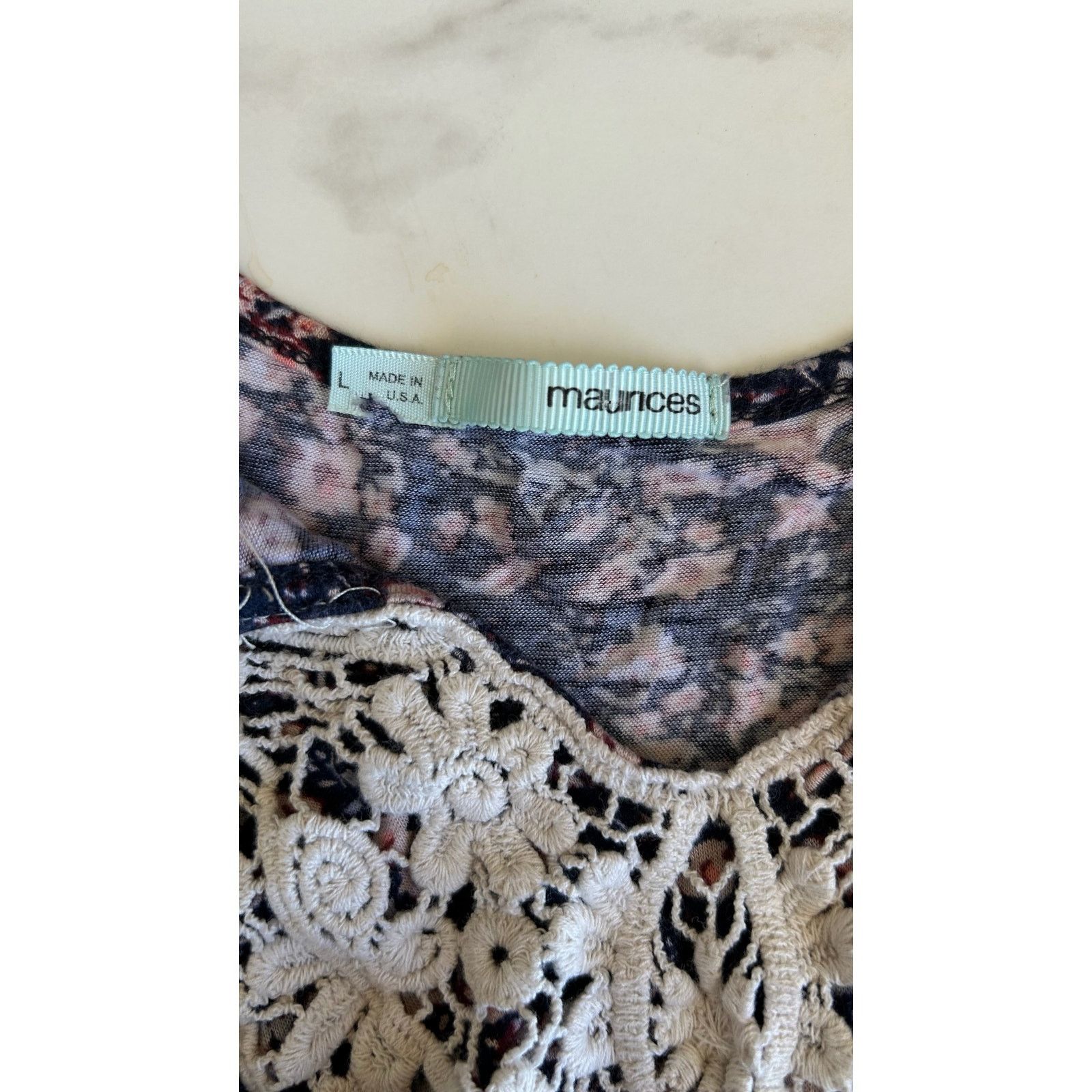 Other Maurices | Boho Peasant Floral Sleeveless Blouse | Large Size L / US 10 / IT 46 - 4 Thumbnail