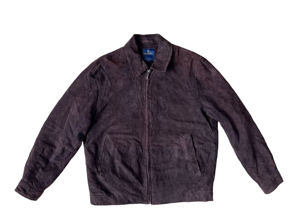 Brooks Brothers Vintage Brooks Brothers Dark Brown Suede Leather Jacket Size US M / EU 48-50 / 2 - 1 Thumbnail