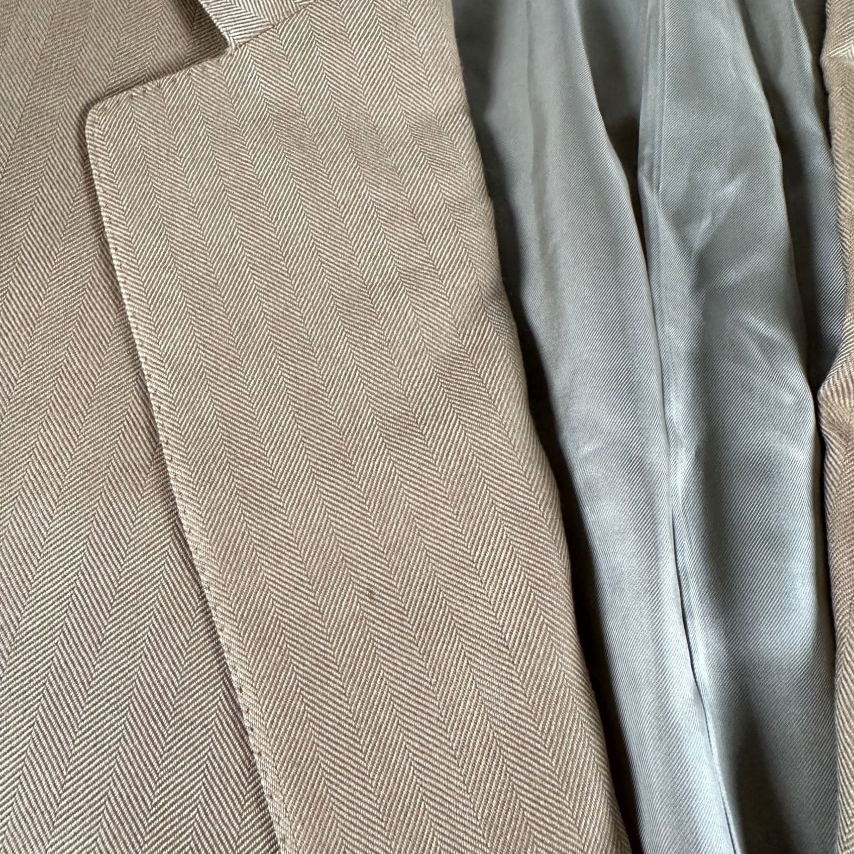 Ermenegildo Zegna Ermenegildo Zegna Sport Coat Mens 54 Camel Pure Cashmere Herringbone Italy Made Size US L / EU 52-54 / 3 - 5 Thumbnail