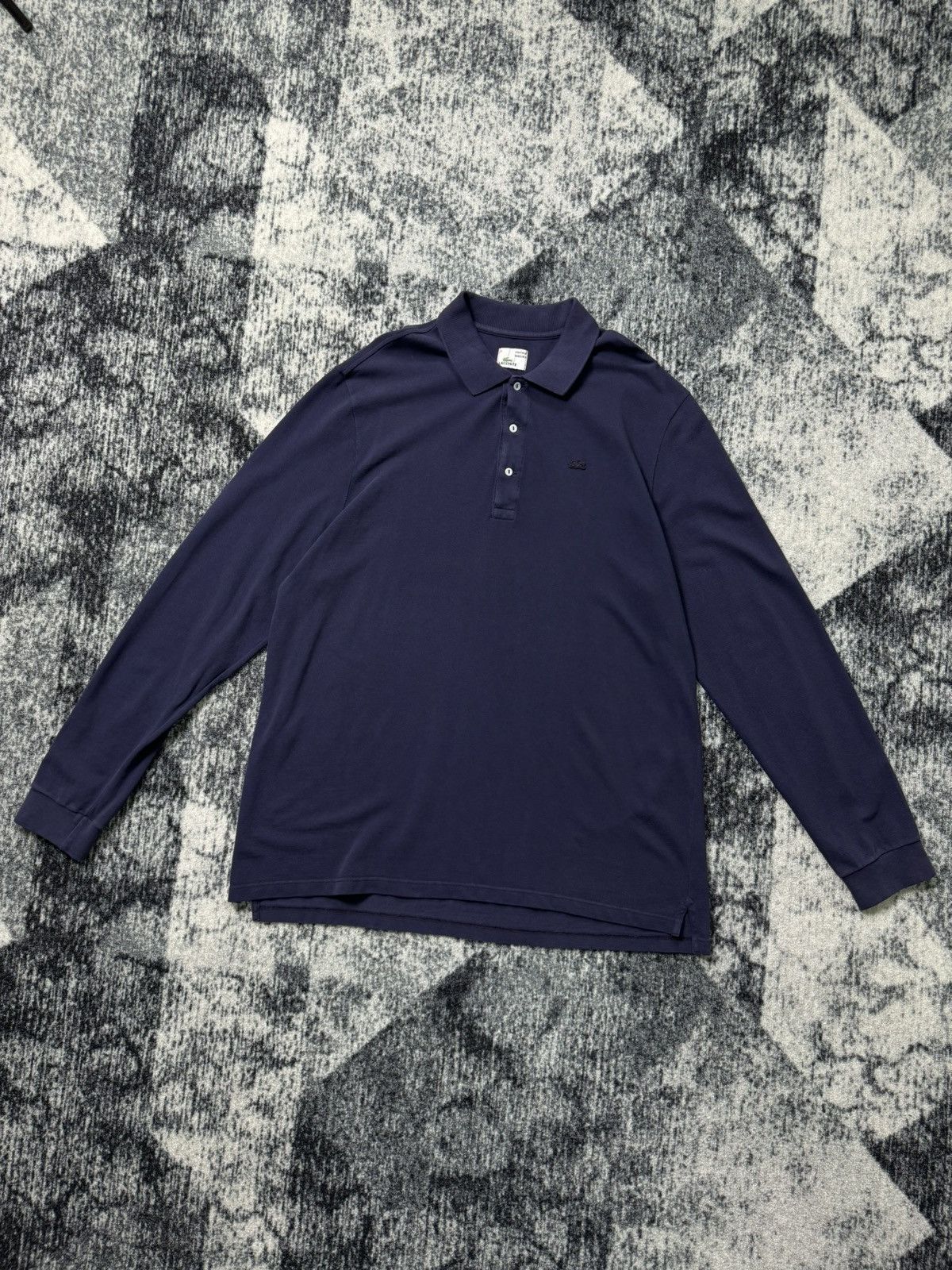 Lacoste × Vintage Vintage Lacoste Washed Polo Long Sleeve Y2K STYLE 90s Size US XXL / EU 58 / 5 - 1 Thumbnail
