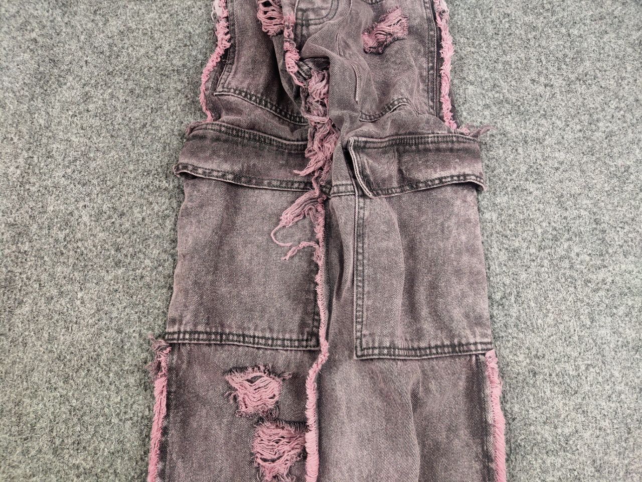 Hysteric Glamour Vintage Japan Denim flare frayed edge cargo jeans Y2K Style Size US 29 - 5 Thumbnail