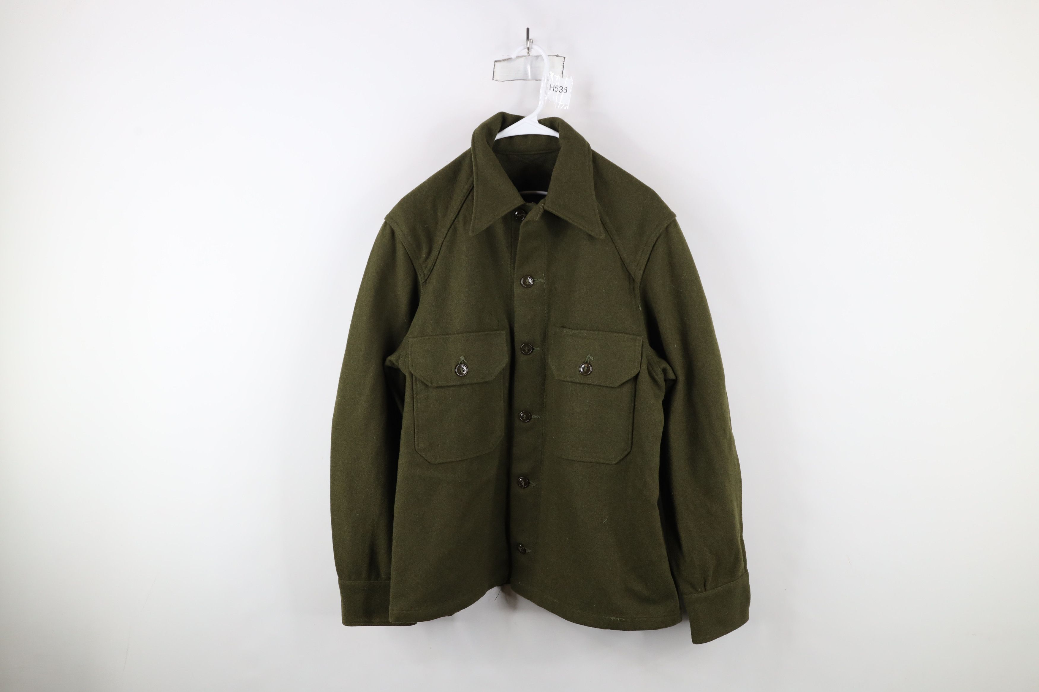 Vintage Vintage 50s Korean War Wool Combat Field Jacket Green USA Size US M / EU 48-50 / 2 - 1 Thumbnail