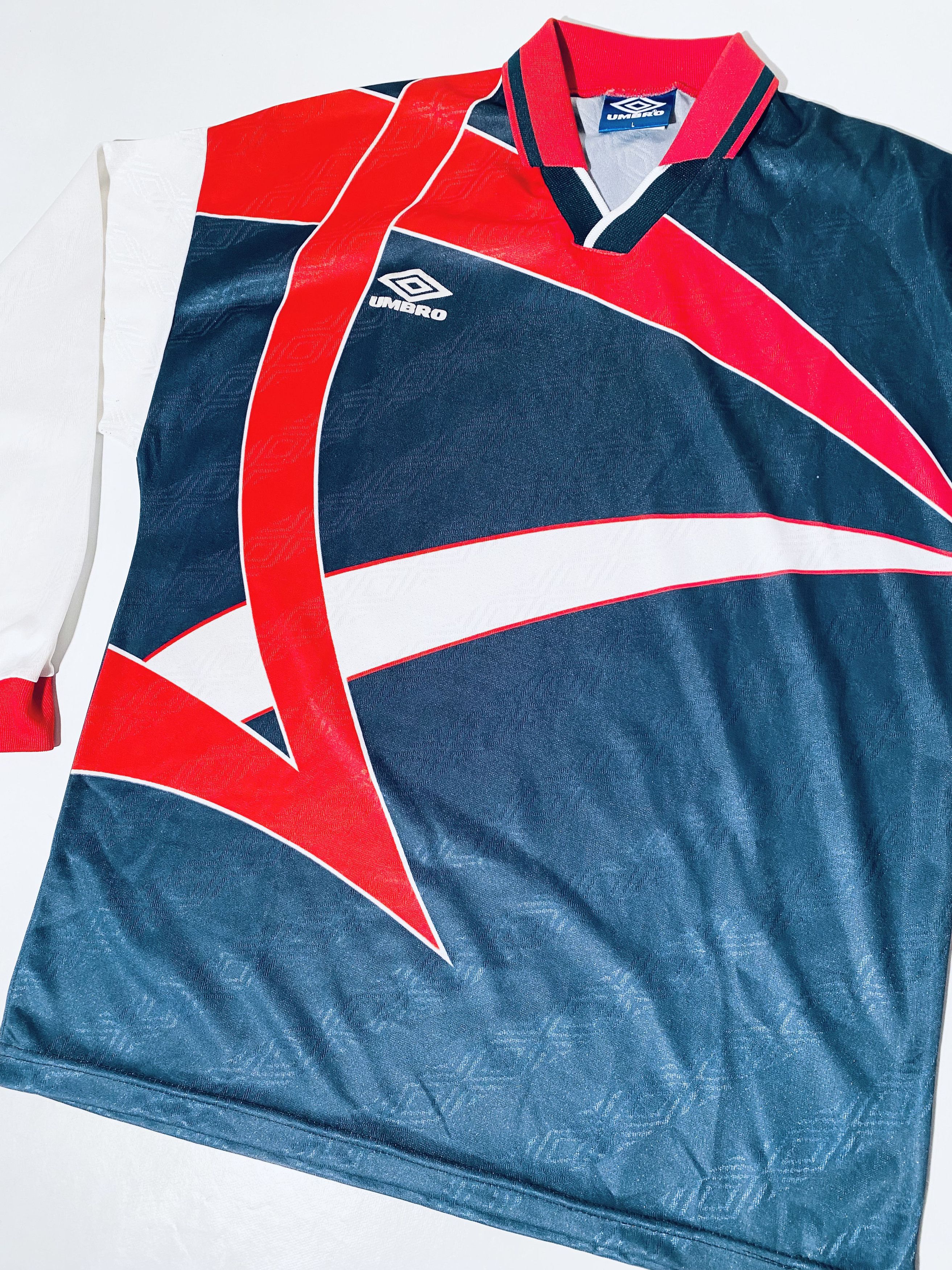 Umbro × Vintage 90´s Umbro 90s Vintage Template Football Shirt Long Sleeves Size US L / EU 52-54 / 3 - 4 Thumbnail