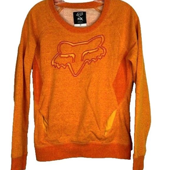 Vintage Fox Sweatshirt Pullover Long Sleeve Orange M Women Juniors Activewear Size Medium Size M / US 6-8 / IT 42-44 - 2 Thumbnail
